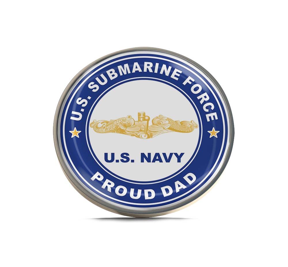 US Submarine Force Proud Dad Gold Dolphins Limited Edition Lapel Pin Exclusive Metal Brooch Badge Accessories For Backpack, Clothes, Hats | Cute Gifts and Collectibles