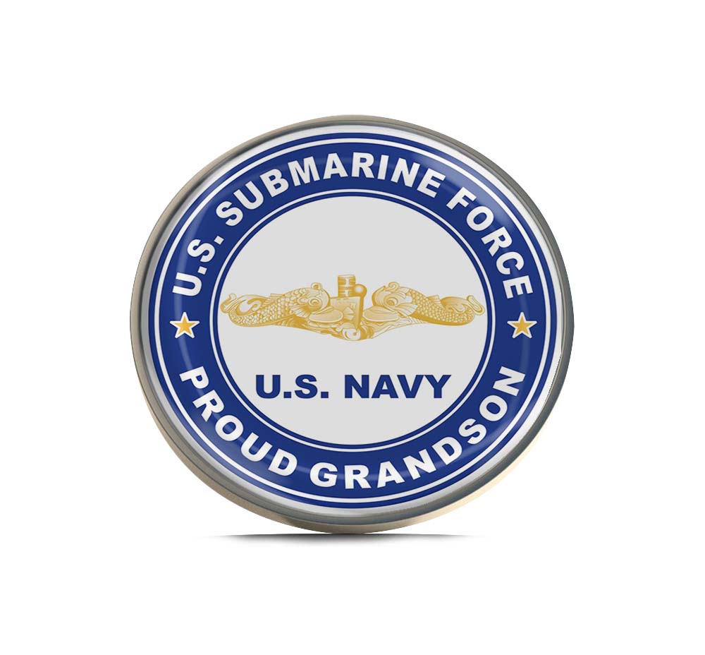 US Submarine Force Proud Grandson Gold Dolphins Limited Edition Lapel Pin Exclusive Metal Brooch Badge Accessories For Backpack, Clothes, Hats | Cute Gifts and Collectibles