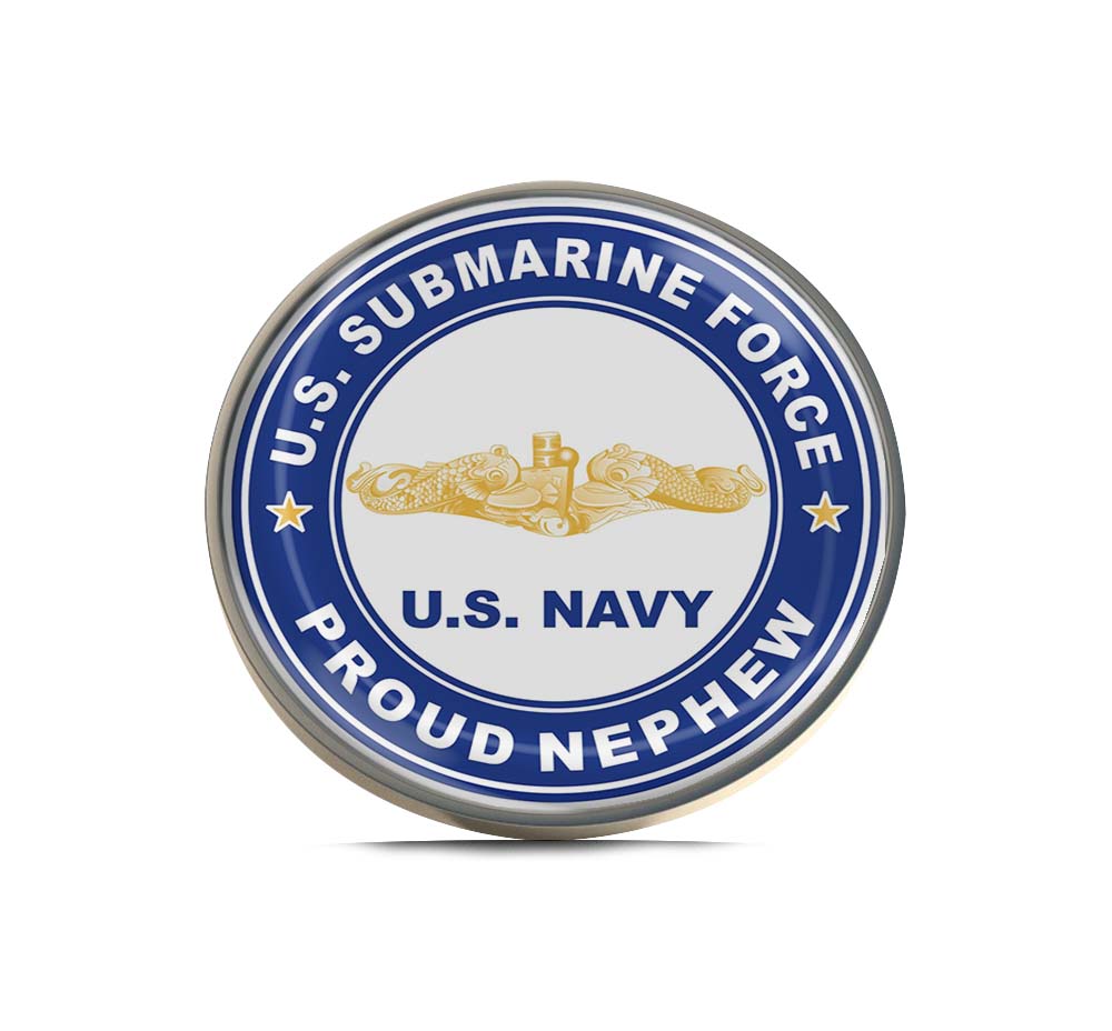 US Submarine Force Proud Nephew Gold Dolphins Limited Edition Lapel Pin Exclusive Metal Brooch Badge Accessories For Backpack, Clothes, Hats | Cute Gifts and Collectibles