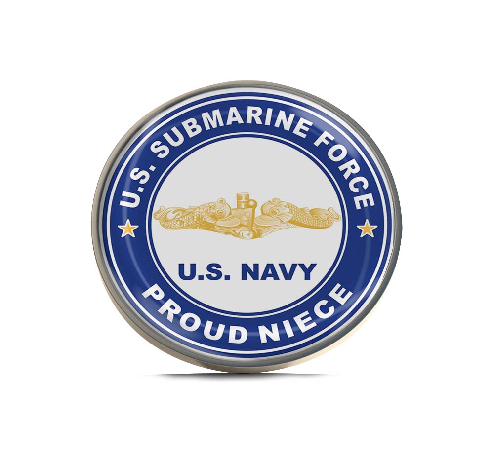 US Submarine Force Proud Niece Gold Dolphins Limited Edition Lapel Pin Exclusive Metal Brooch Badge Accessories For Backpack, Clothes, Hats | Cute Gifts and Collectibles