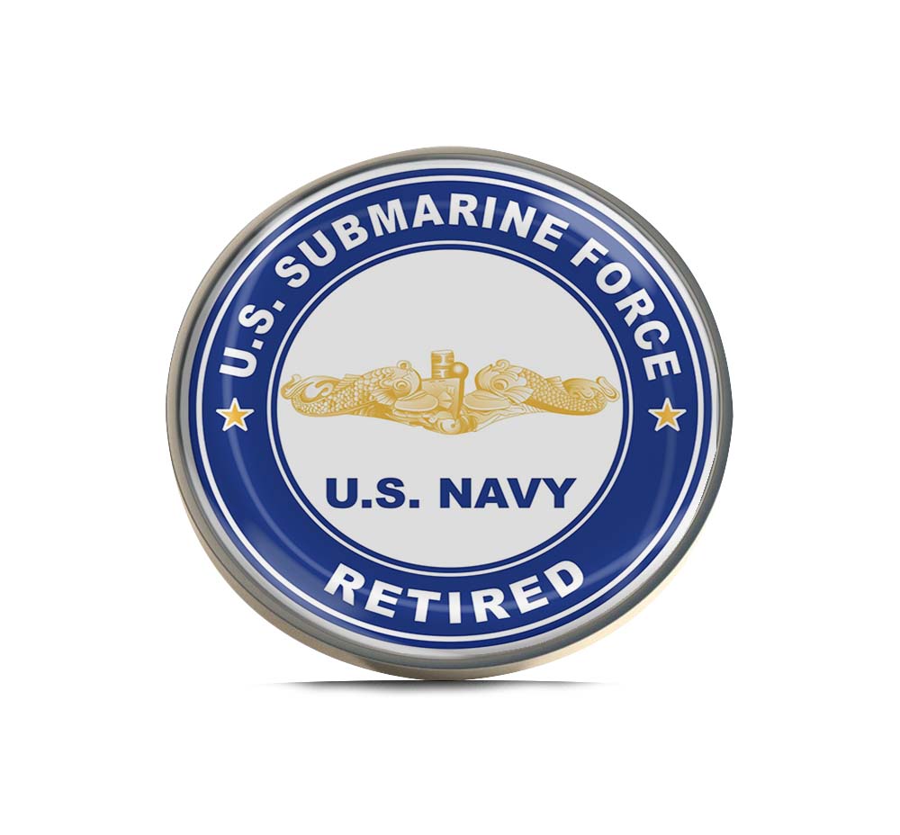 US Submarine Force Proud Retired Gold Dolphins Limited Edition Lapel Pin Exclusive Metal Brooch Badge Accessories For Backpack, Clothes, Hats | Cute Gifts and Collectibles