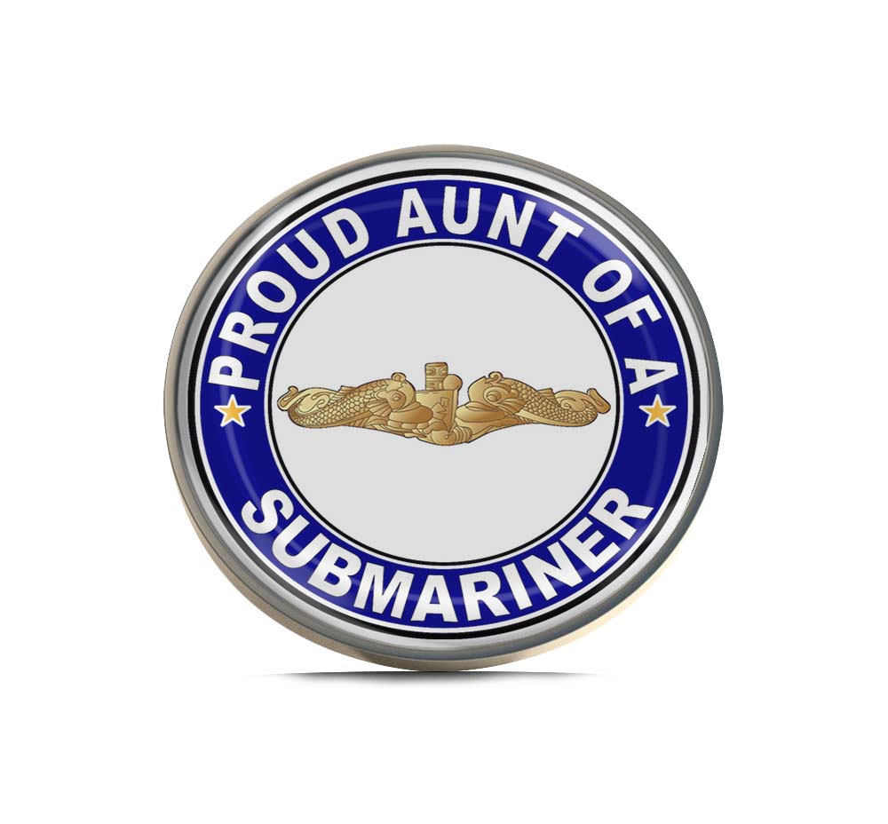 Proud Aunt of a Submariner Gold Dolphins Limited Edition Lapel Pin Exclusive Metal Brooch Badge Accessories For Backpack, Clothes, Hats | Cute Gifts and Collectibles