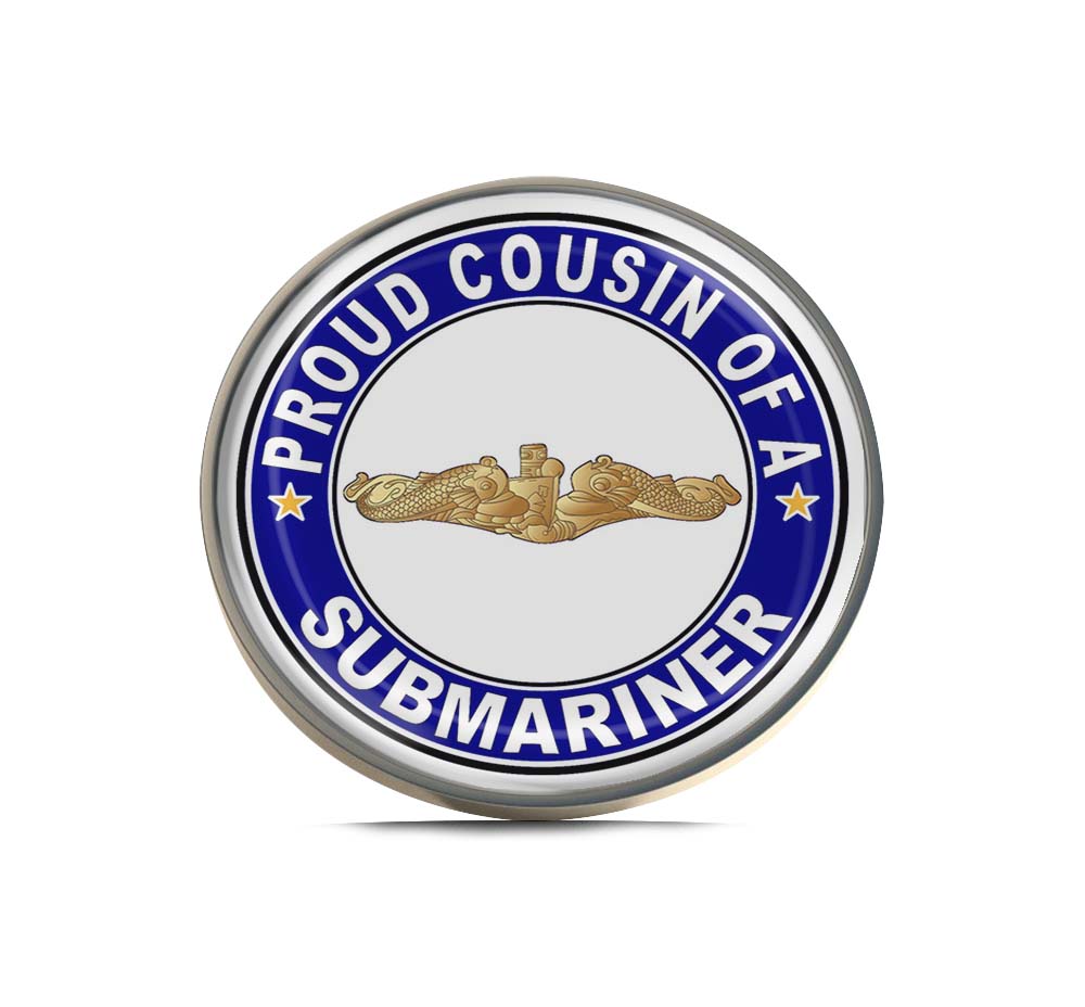 Proud Cousin of a Submariner Gold Dolphins Limited Edition Lapel Pin Exclusive Metal Brooch Badge Accessories For Backpack, Clothes, Hats | Cute Gifts and Collectibles