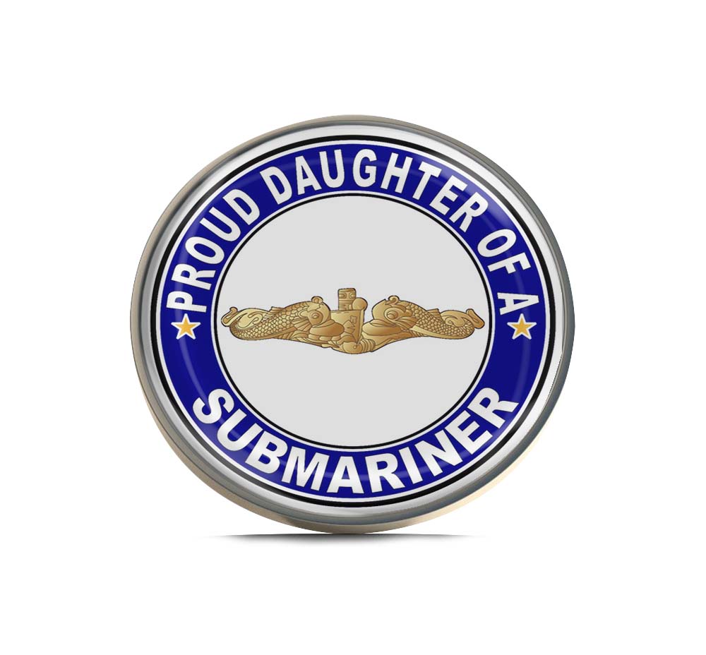 Proud Daughter of a Submariner Gold Dolphins Limited Edition Lapel Pin Exclusive Metal Brooch Badge Accessories For Backpack, Clothes, Hats | Cute Gifts and Collectibles