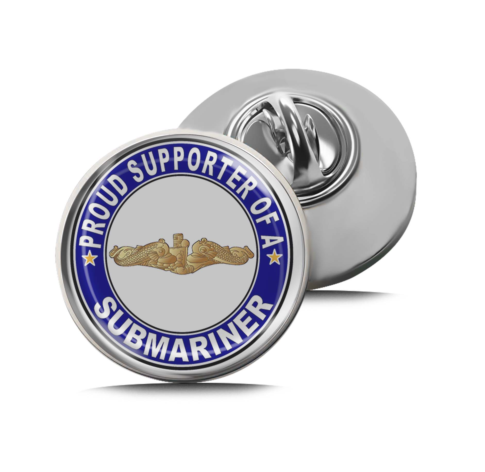 Proud Supporter of a Submariner Gold Dolphins Limited Edition Lapel Pin Exclusive Metal Brooch Badge Accessories For Backpack, Clothes, Hats | Cute Gifts and Collectibles