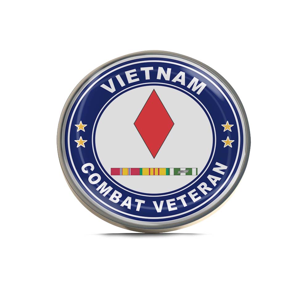 5th Infantry Division Vietnam Combat Veteran Limited Edition Lapel Pin Exclusive Metal Brooch Badge Accessories For Backpack, Clothes, Hats | Cute Gifts and Collectibles