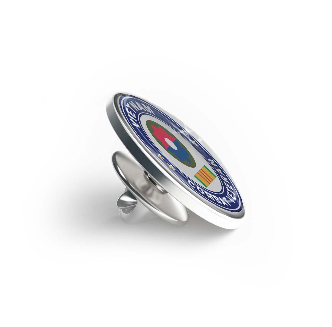 9th Infantry Division Vietnam Combat Veteran Limited Edition Lapel Pin Exclusive Metal Brooch Badge Accessories For Backpack, Clothes, Hats | Cute Gifts and Collectibles