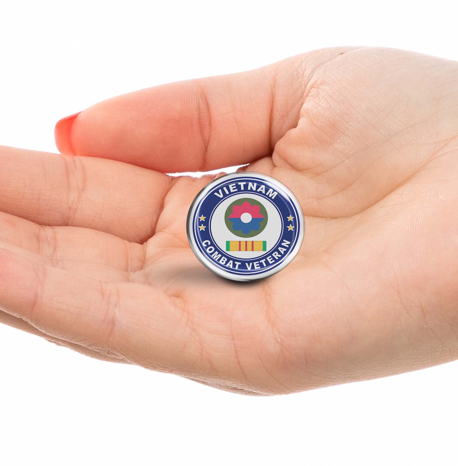 9th Infantry Division Vietnam Combat Veteran Limited Edition Lapel Pin Exclusive Metal Brooch Badge Accessories For Backpack, Clothes, Hats | Cute Gifts and Collectibles