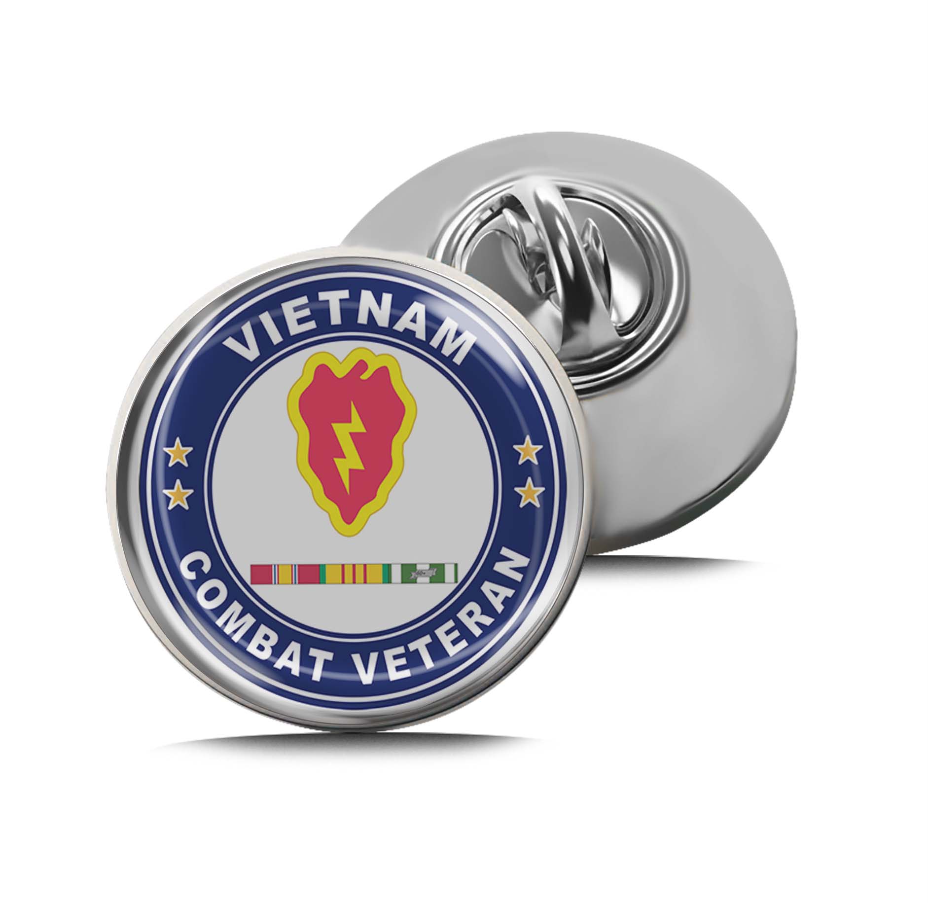 25th Infantry Division Vietnam Service Combat Veteran Limited Edition Lapel Pin Exclusive Metal Brooch Badge Accessories For Backpack, Clothes, Hats | Cute Gifts and Collectibles