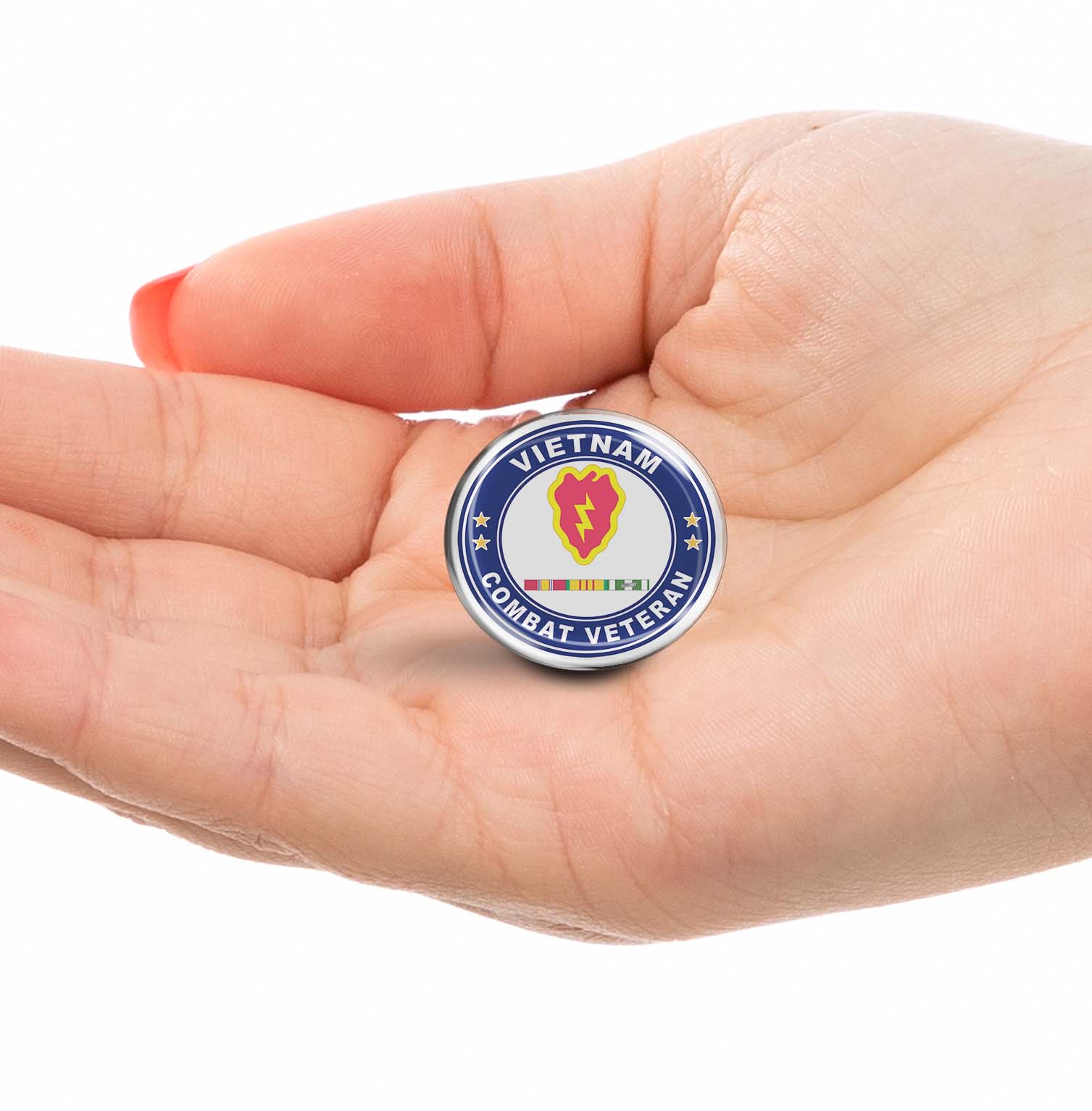 25th Infantry Division Vietnam Service Combat Veteran Limited Edition Lapel Pin Exclusive Metal Brooch Badge Accessories For Backpack, Clothes, Hats | Cute Gifts and Collectibles