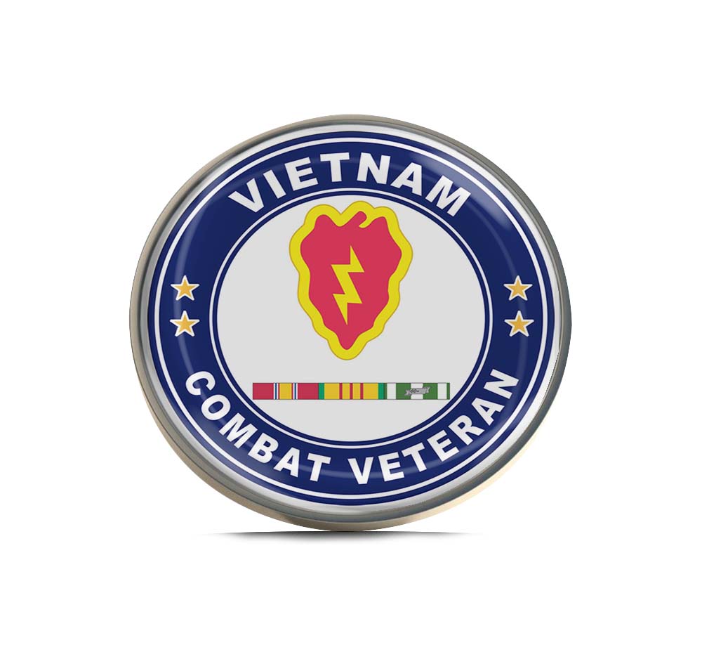 25th Infantry Division Vietnam Service Combat Veteran Limited Edition Lapel Pin Exclusive Metal Brooch Badge Accessories For Backpack, Clothes, Hats | Cute Gifts and Collectibles