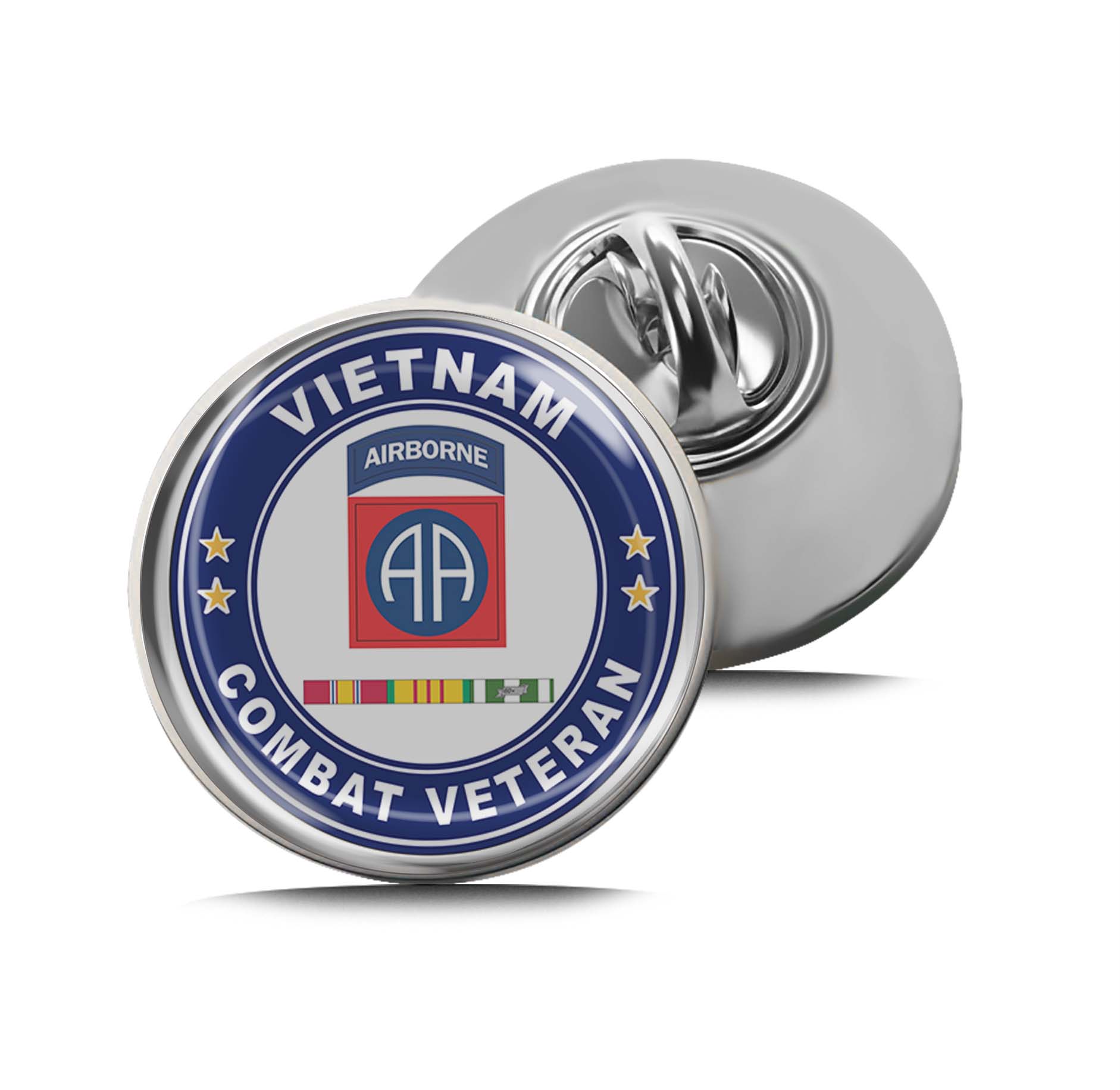 82nd Airborne Division Vietnam Service Combat Veteran Limited Edition Lapel Pin Exclusive Metal Brooch Badge Accessories For Backpack, Clothes, Hats | Cute Gifts and Collectibles