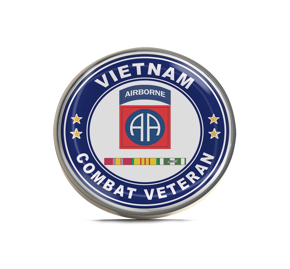 82nd Airborne Division Vietnam Service Combat Veteran Limited Edition Lapel Pin Exclusive Metal Brooch Badge Accessories For Backpack, Clothes, Hats | Cute Gifts and Collectibles