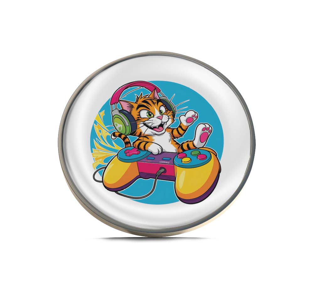 Gamer Cat Limited Edition Lapel Pin Exclusive Metal Brooch Badge Accessories For Backpack, Clothes, Hats | Cute Gifts and Collectibles