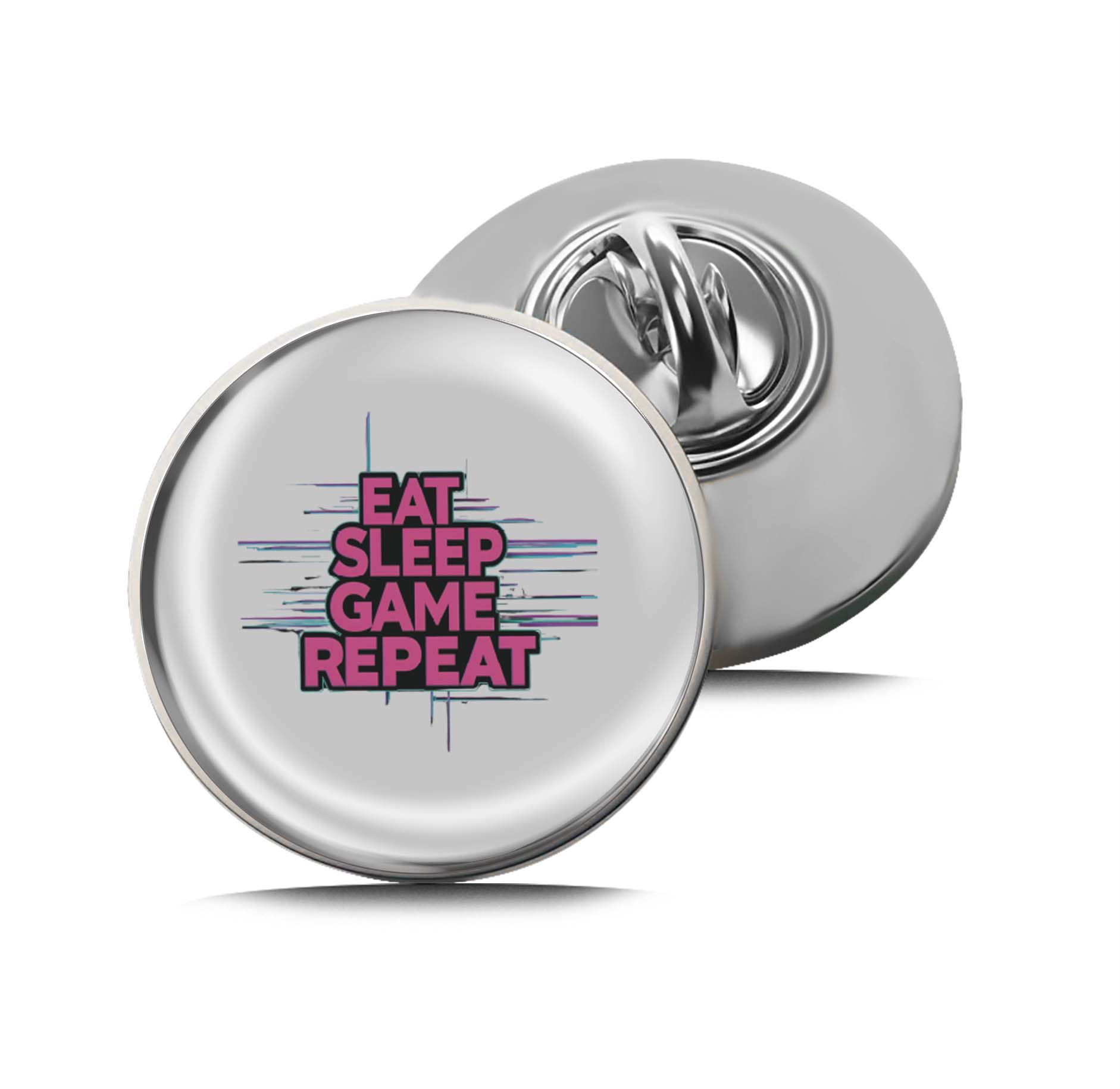 Eat Sleep Game Repeat Limited Edition Lapel Pin Exclusive Metal Brooch Badge Accessories For Backpack, Clothes, Hats | Cute Gifts and Collectibles
