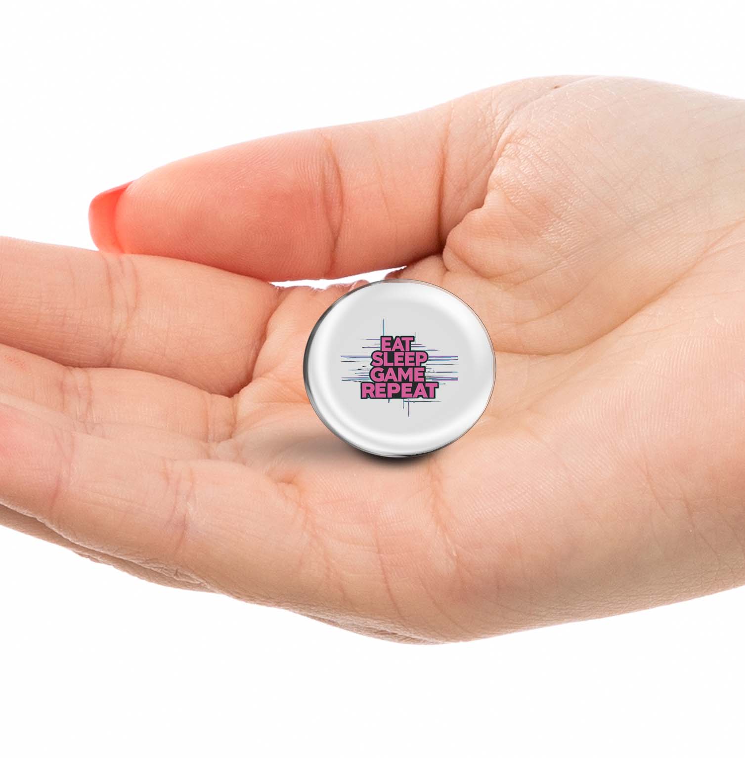 Eat Sleep Game Repeat Limited Edition Lapel Pin Exclusive Metal Brooch Badge Accessories For Backpack, Clothes, Hats | Cute Gifts and Collectibles