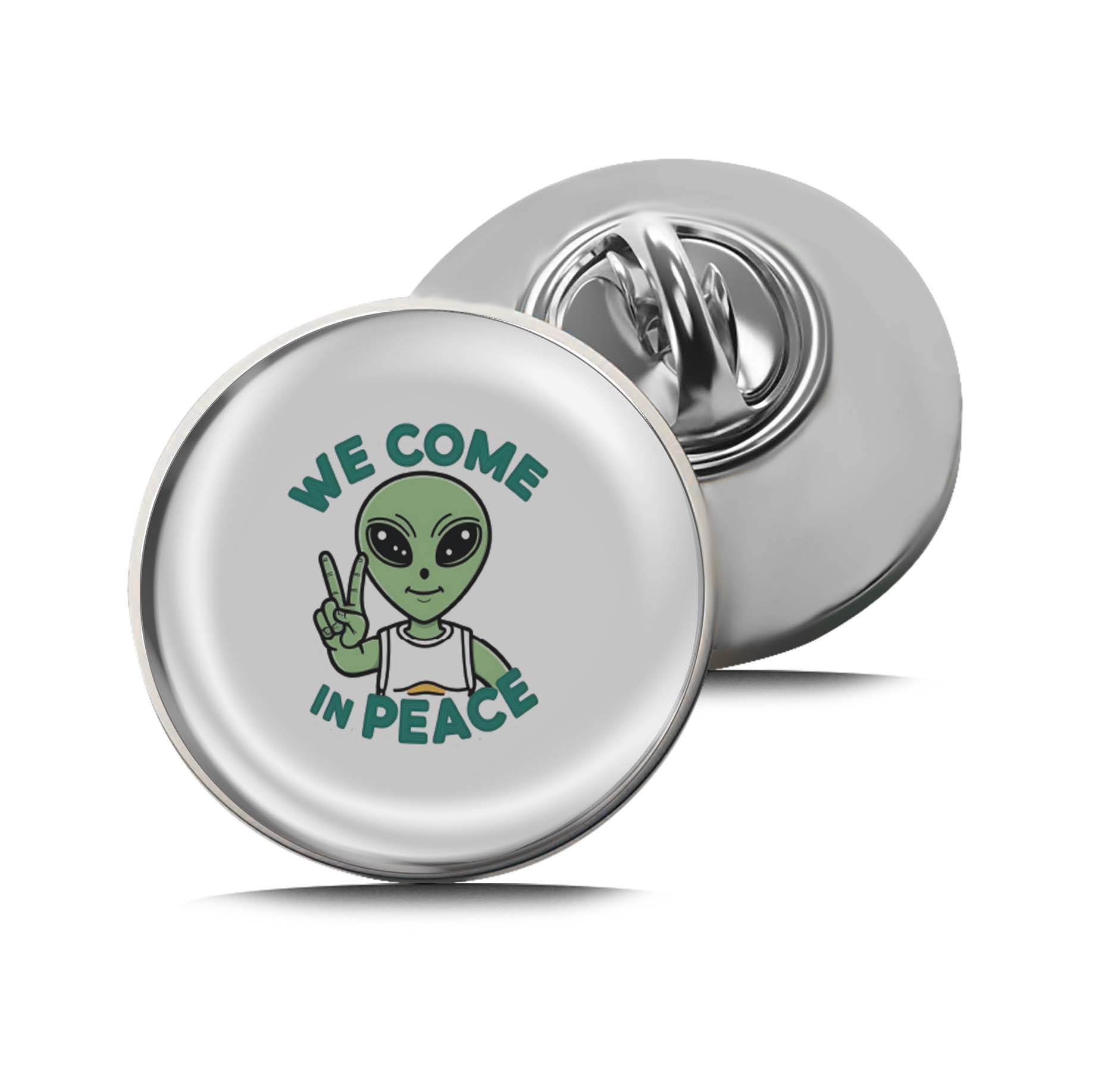 We Come In Peace Alien Limited Edition Lapel Pin Exclusive Metal Brooch Badge Accessories For Backpack, Clothes, Hats | Cute Gifts and Collectibles