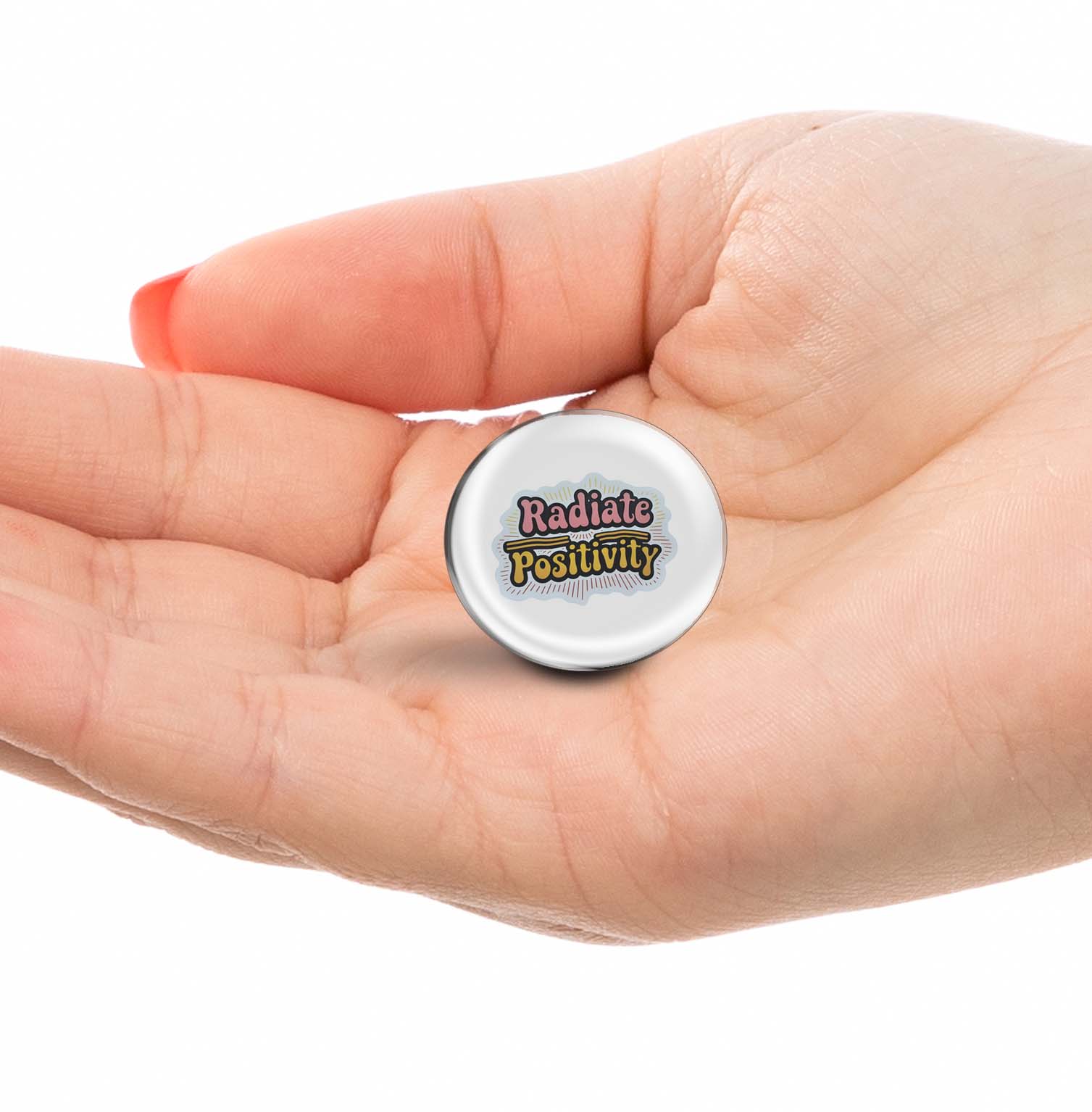 Radiate Positivity Limited Edition Lapel Pin Exclusive Metal Brooch Badge Accessories For Backpack, Clothes, Hats | Cute Gifts and Collectibles