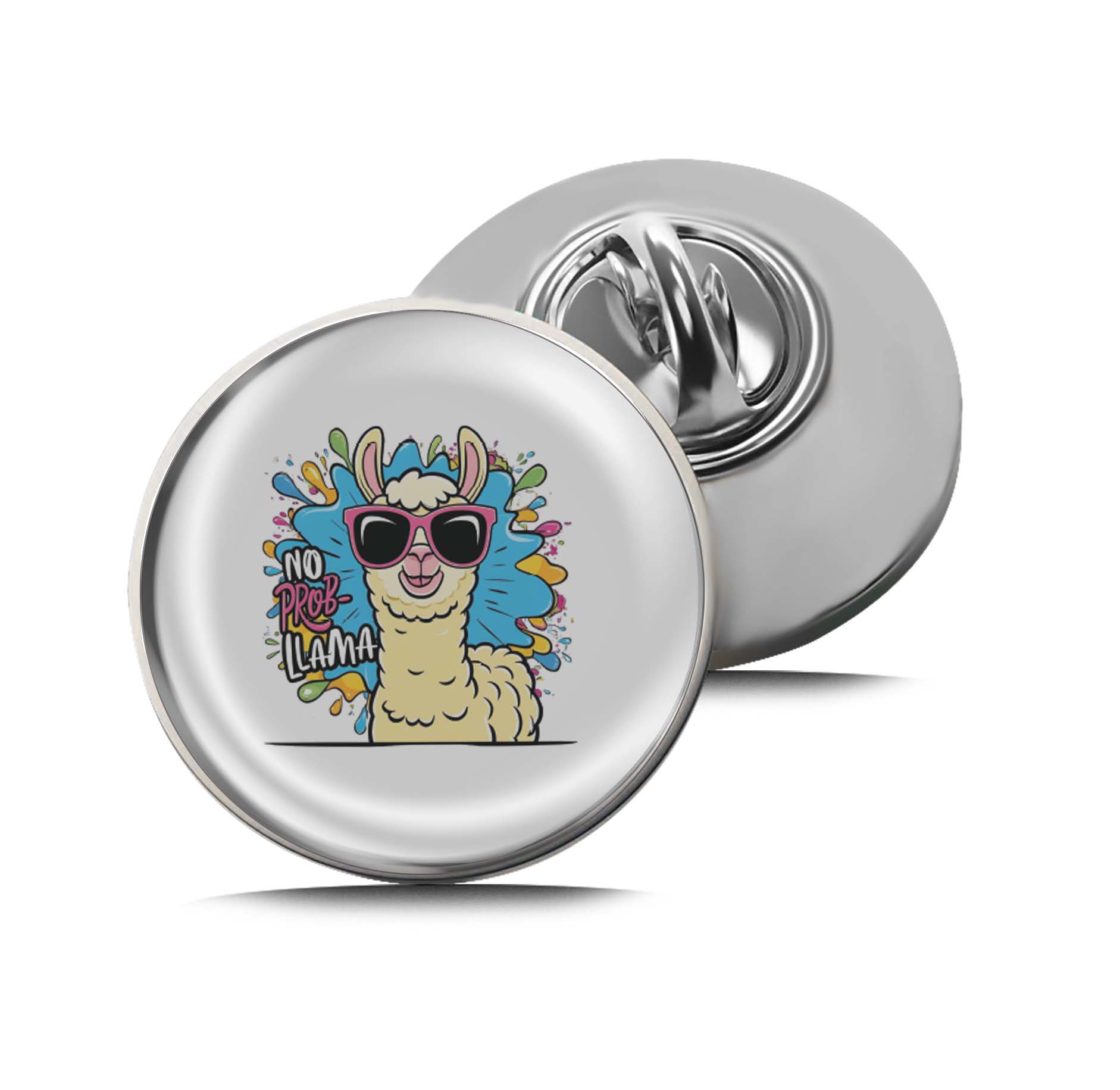 No Problem Llama Limited Edition Lapel Pin Exclusive Metal Brooch Badge Accessories For Backpack, Clothes, Hats | Cute Gifts and Collectibles