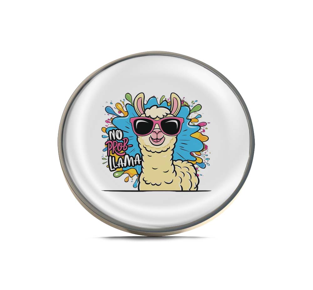 No Problem Llama Limited Edition Lapel Pin Exclusive Metal Brooch Badge Accessories For Backpack, Clothes, Hats | Cute Gifts and Collectibles