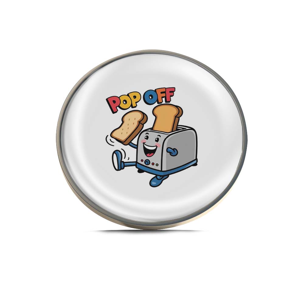 Pop Off Toaster Limited Edition Lapel Pin Exclusive Metal Brooch Badge Accessories For Backpack, Clothes, Hats | Cute Gifts and Collectibles
