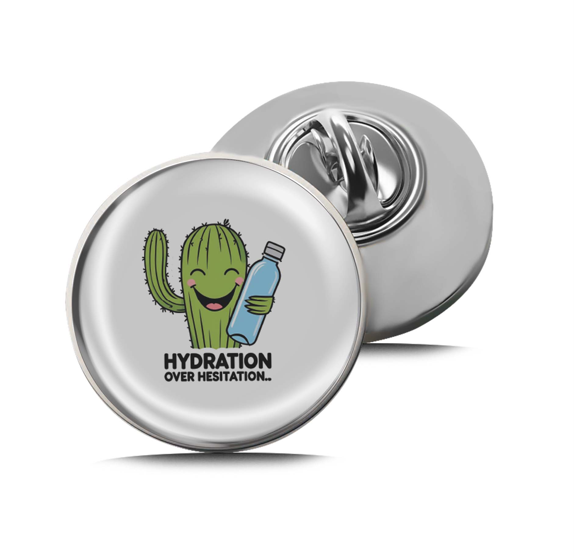 Hydrated Cactus Limited Edition Lapel Pin Exclusive Metal Brooch Badge Accessories For Backpack, Clothes, Hats | Cute Gifts and Collectibles