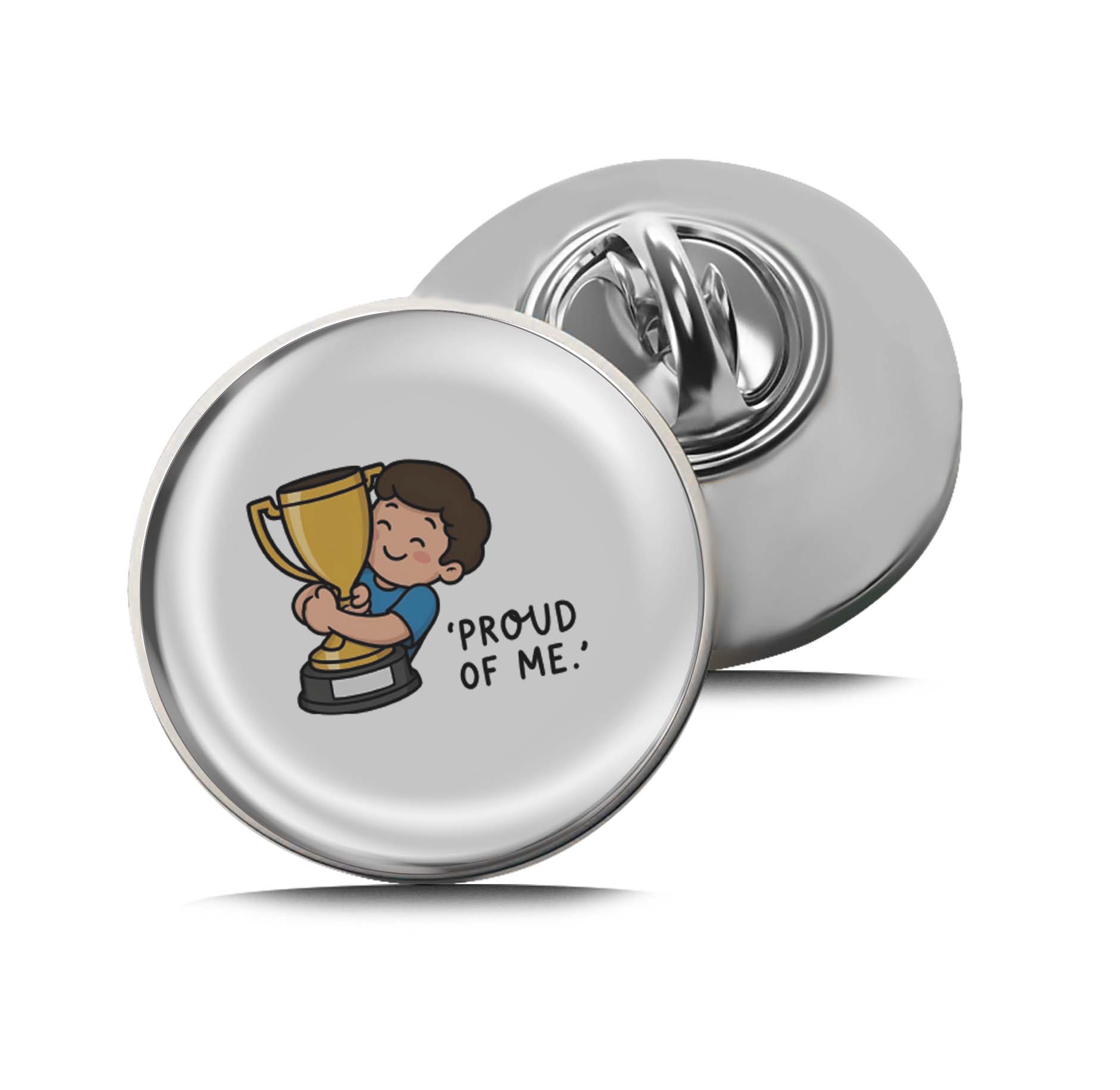 Cute Boy Holding Gold Trophy Cartoon Limited Edition Lapel Pin Exclusive Metal Brooch Badge Accessories For Backpack, Clothes, Hats | Cute Gifts and Collectibles
