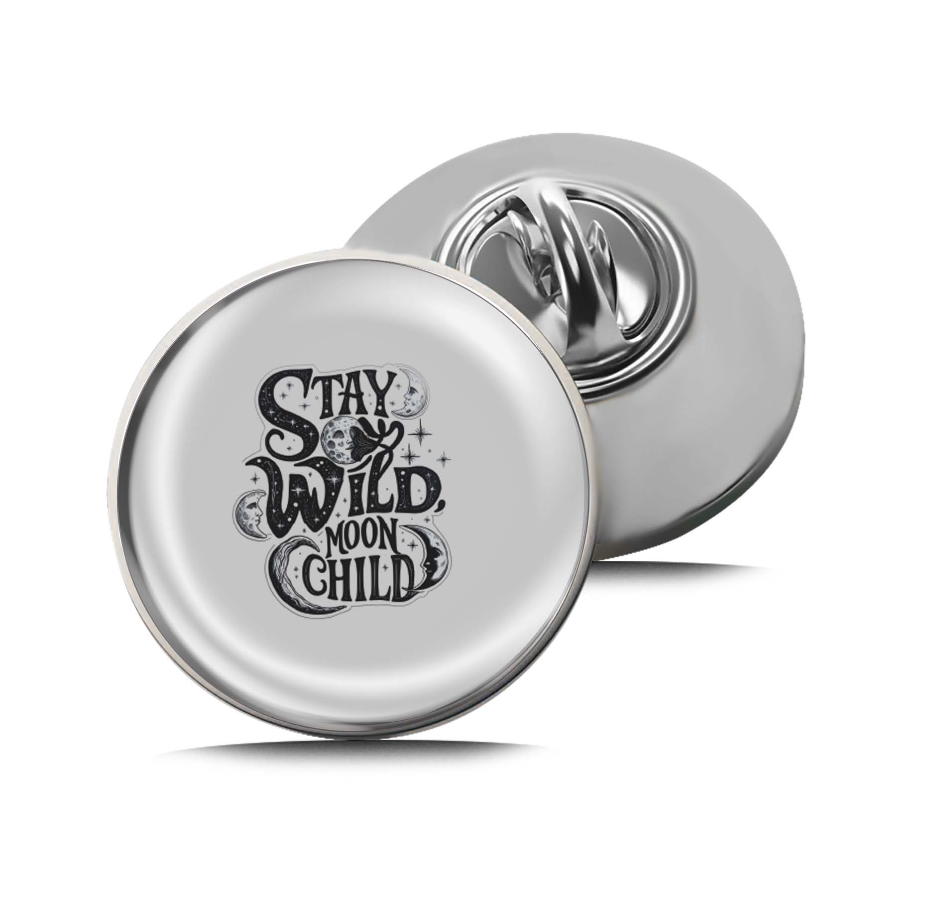 Stay Wild Moon Child Limited Edition Lapel Pin Exclusive Metal Brooch Badge Accessories For Backpack, Clothes, Hats | Cute Gifts and Collectibles