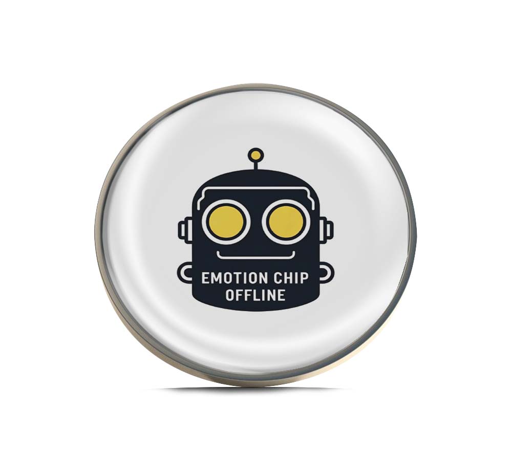 Emotion Chip Offline Robot Limited Edition Lapel Pin Exclusive Metal Brooch Badge Accessories For Backpack, Clothes, Hats | Cute Gifts and Collectibles