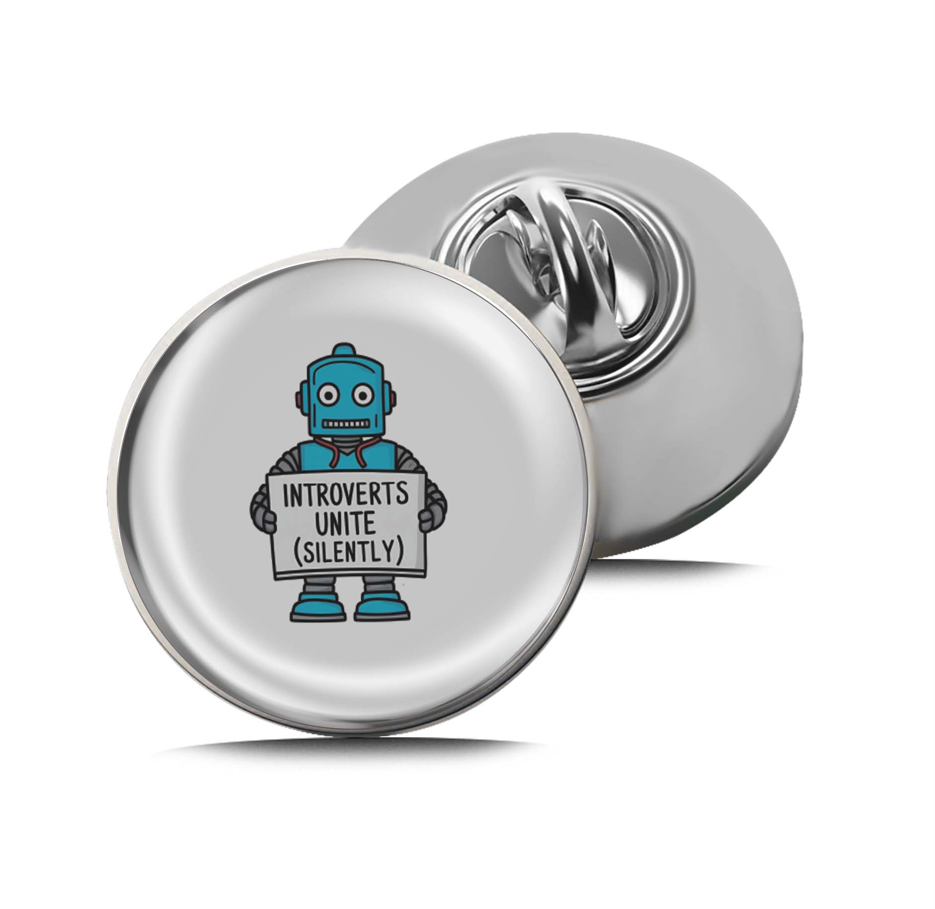 Introverts Unite (Silently) Limited Edition Lapel Pin Exclusive Metal Brooch Badge Accessories For Backpack, Clothes, Hats | Cute Gifts and Collectibles