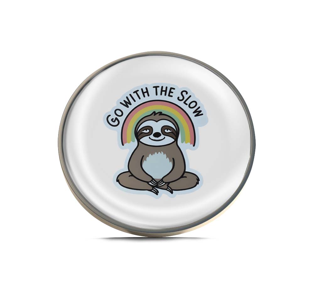 Go With The Slow Limited Edition Lapel Pin Exclusive Metal Brooch Badge Accessories For Backpack, Clothes, Hats | Cute Gifts and Collectibles