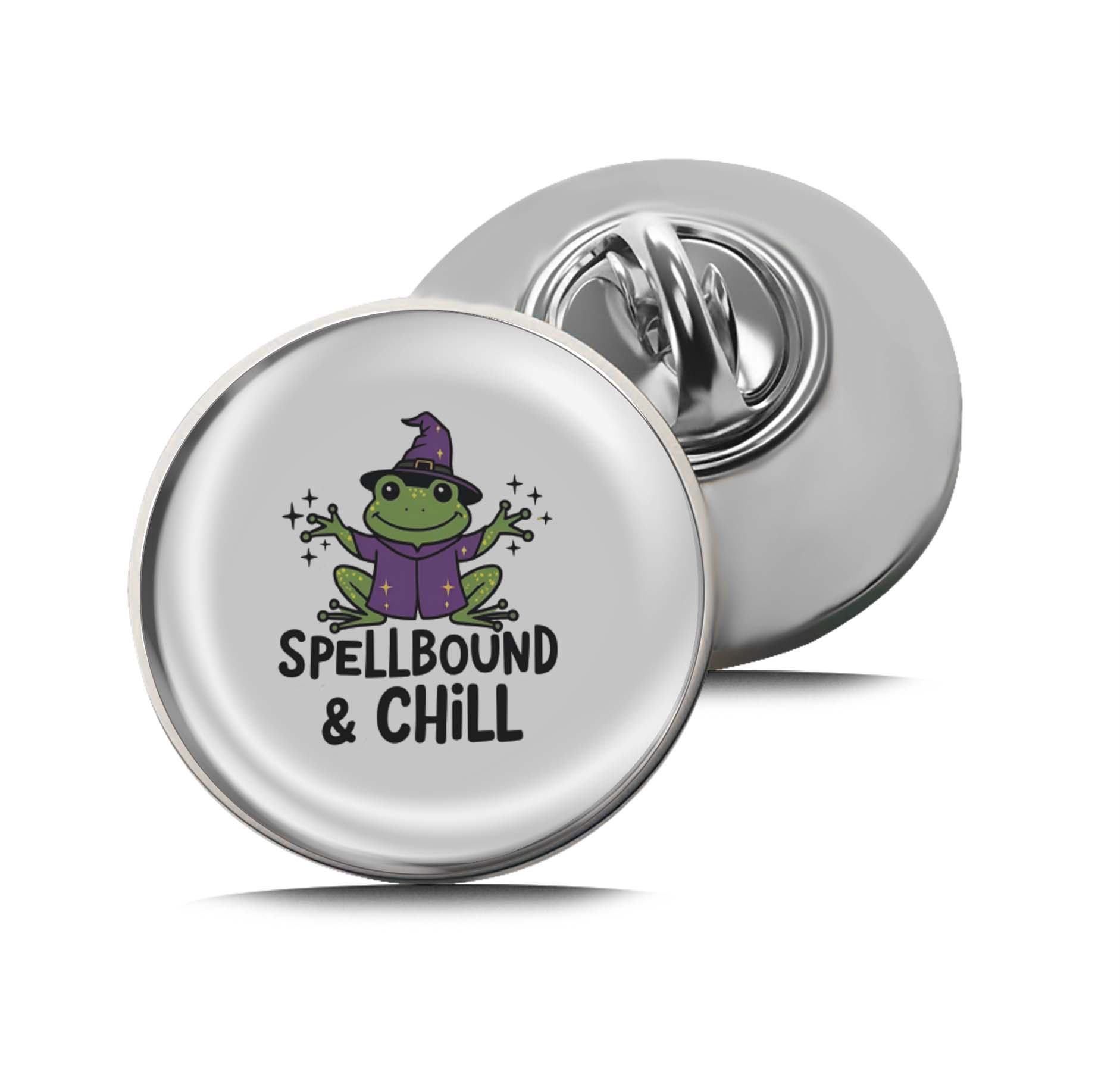 Spellbound & chill Frog Limited Edition Lapel Pin Exclusive Metal Brooch Badge Accessories For Backpack, Clothes, Hats | Cute Gifts and Collectibles