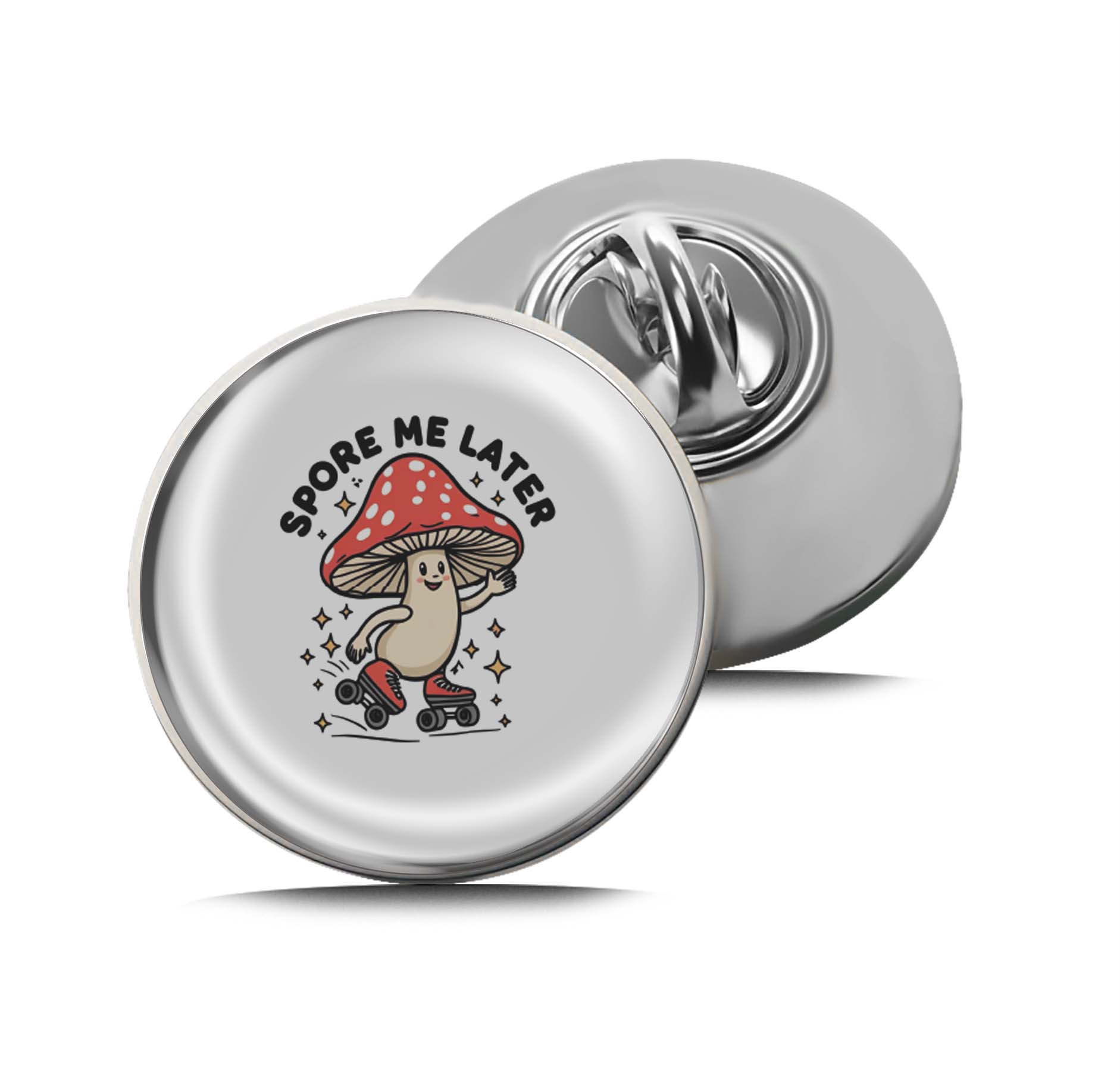 Spore Me Later Mushroom Limited Edition Lapel Pin Exclusive Metal Brooch Badge Accessories For Backpack, Clothes, Hats | Cute Gifts and Collectibles