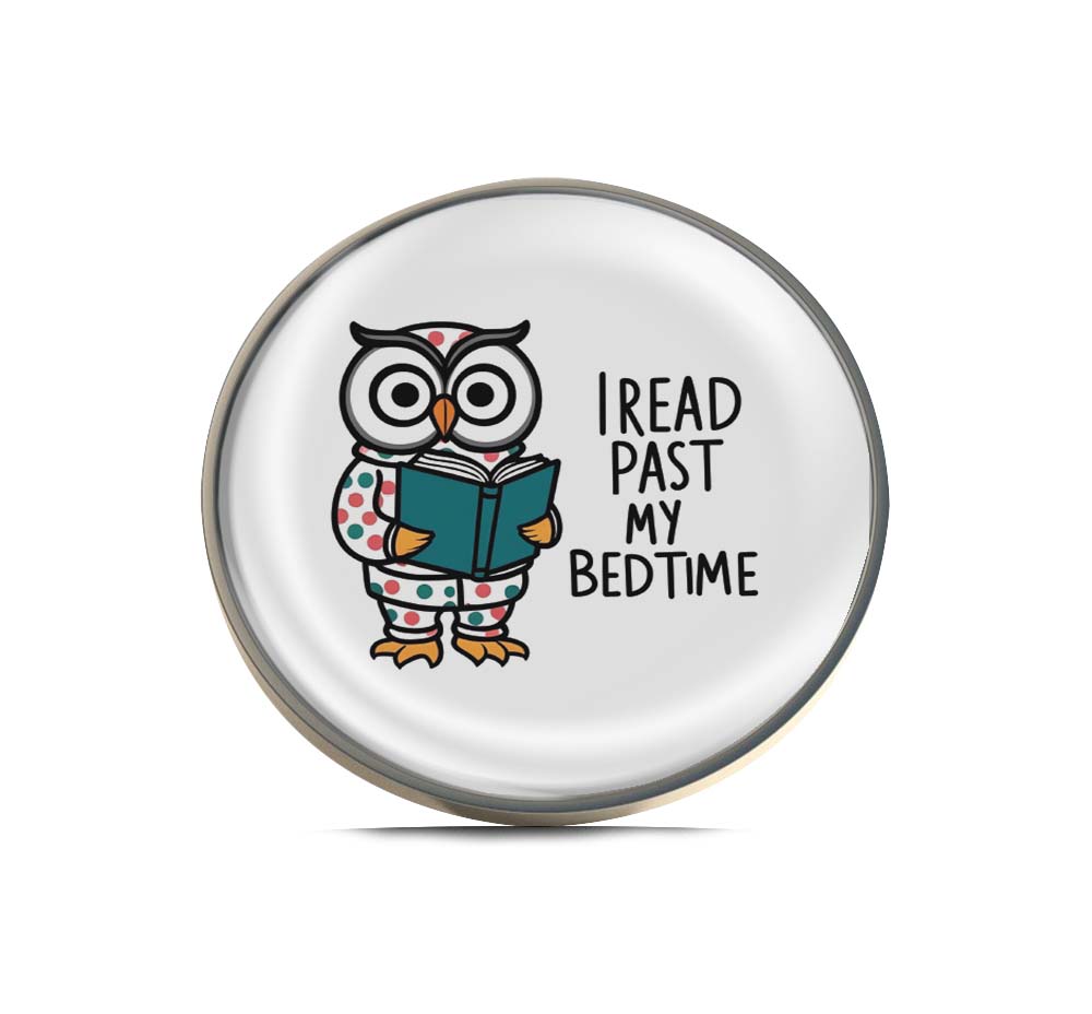 I read past my bedtime Owl Limited Edition Lapel Pin Exclusive Metal Brooch Badge Accessories For Backpack, Clothes, Hats | Cute Gifts and Collectibles
