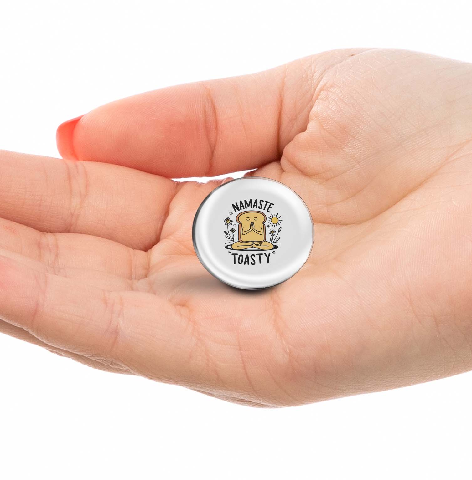 Namaste Toasty Limited Edition Lapel Pin Exclusive Metal Brooch Badge Accessories For Backpack, Clothes, Hats | Cute Gifts and Collectibles