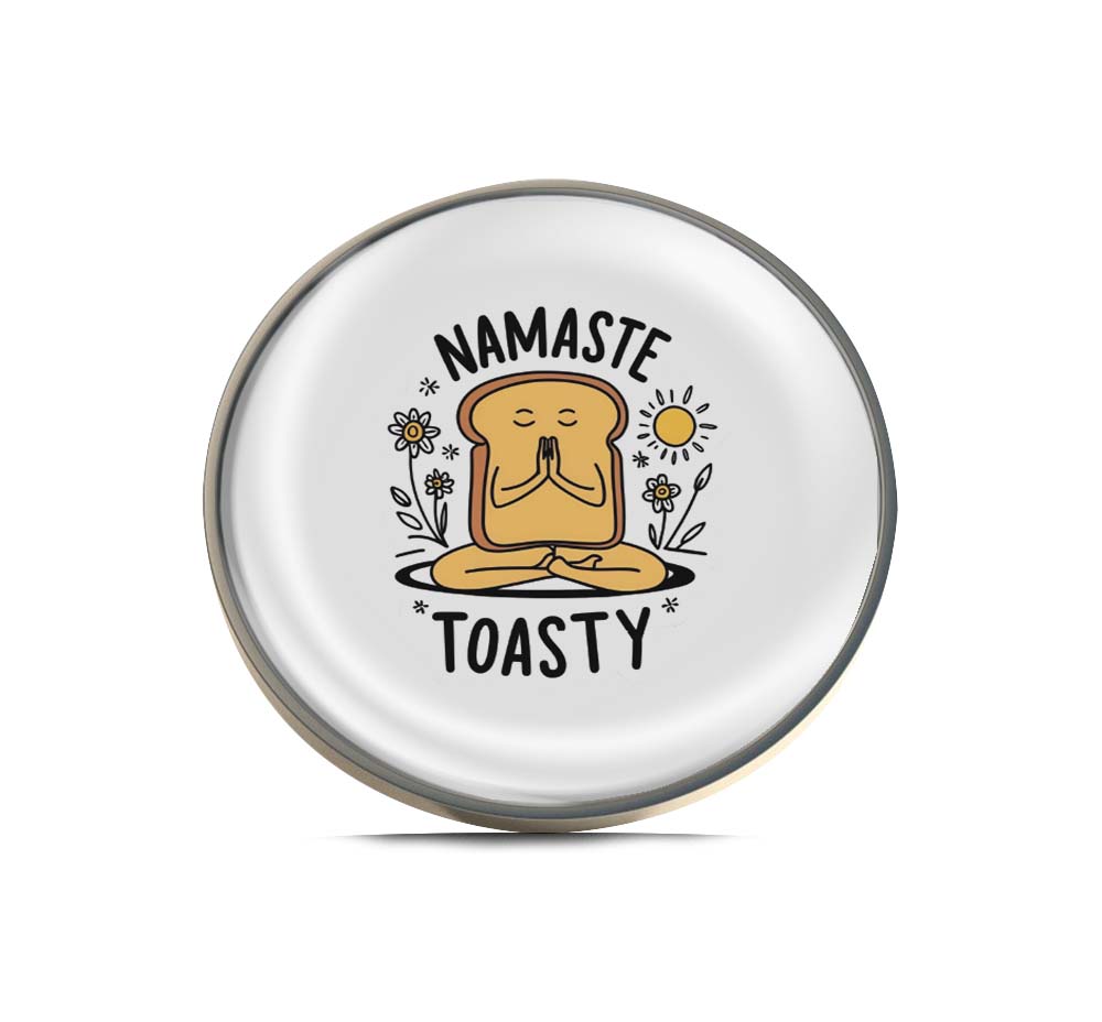 Namaste Toasty Limited Edition Lapel Pin Exclusive Metal Brooch Badge Accessories For Backpack, Clothes, Hats | Cute Gifts and Collectibles