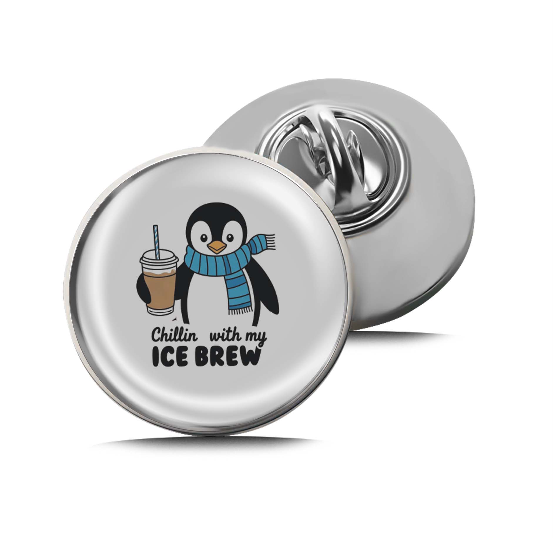 Chillin' Penguin Ice Brew Limited Edition Lapel Pin Exclusive Metal Brooch Badge Accessories For Backpack, Clothes, Hats | Cute Gifts and Collectibles