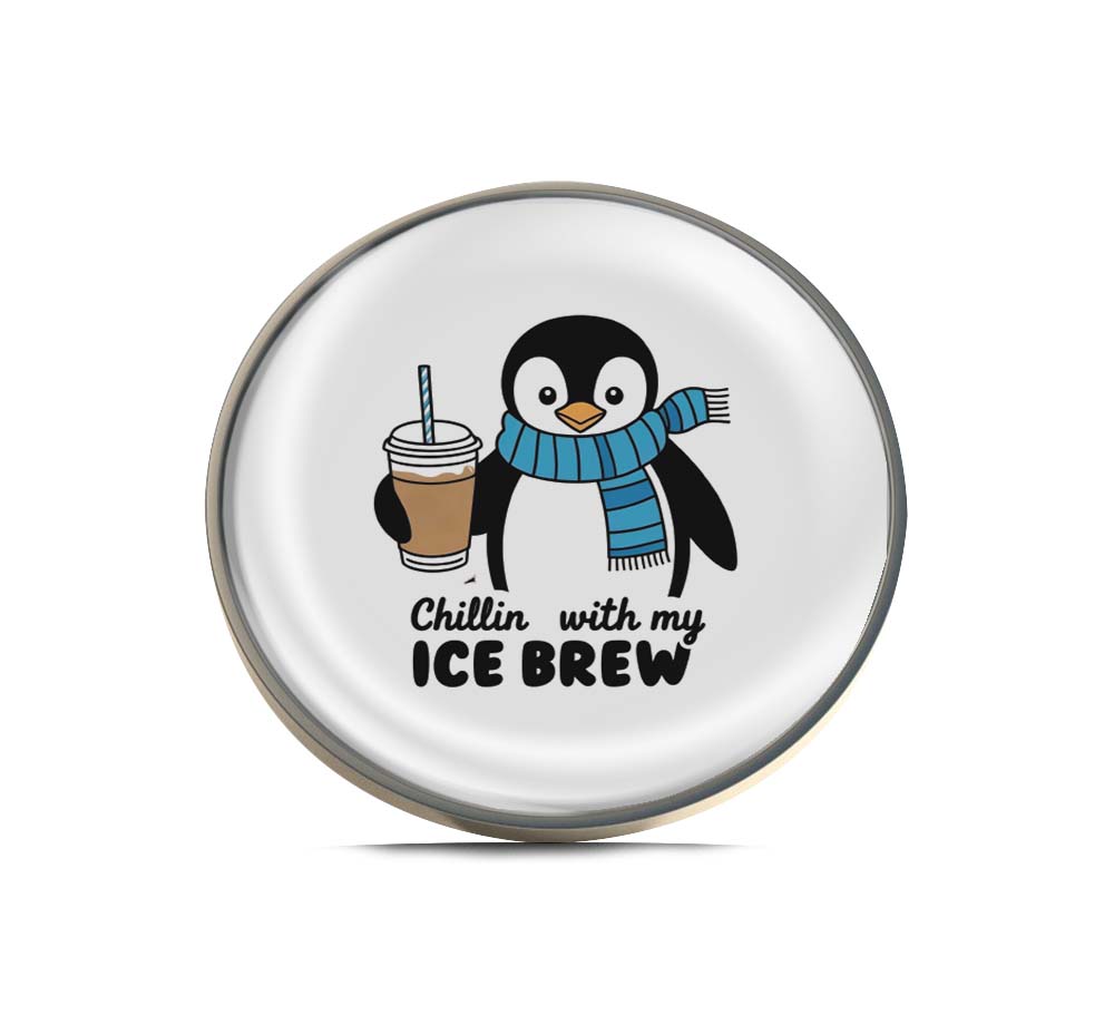Chillin' Penguin Ice Brew Limited Edition Lapel Pin Exclusive Metal Brooch Badge Accessories For Backpack, Clothes, Hats | Cute Gifts and Collectibles