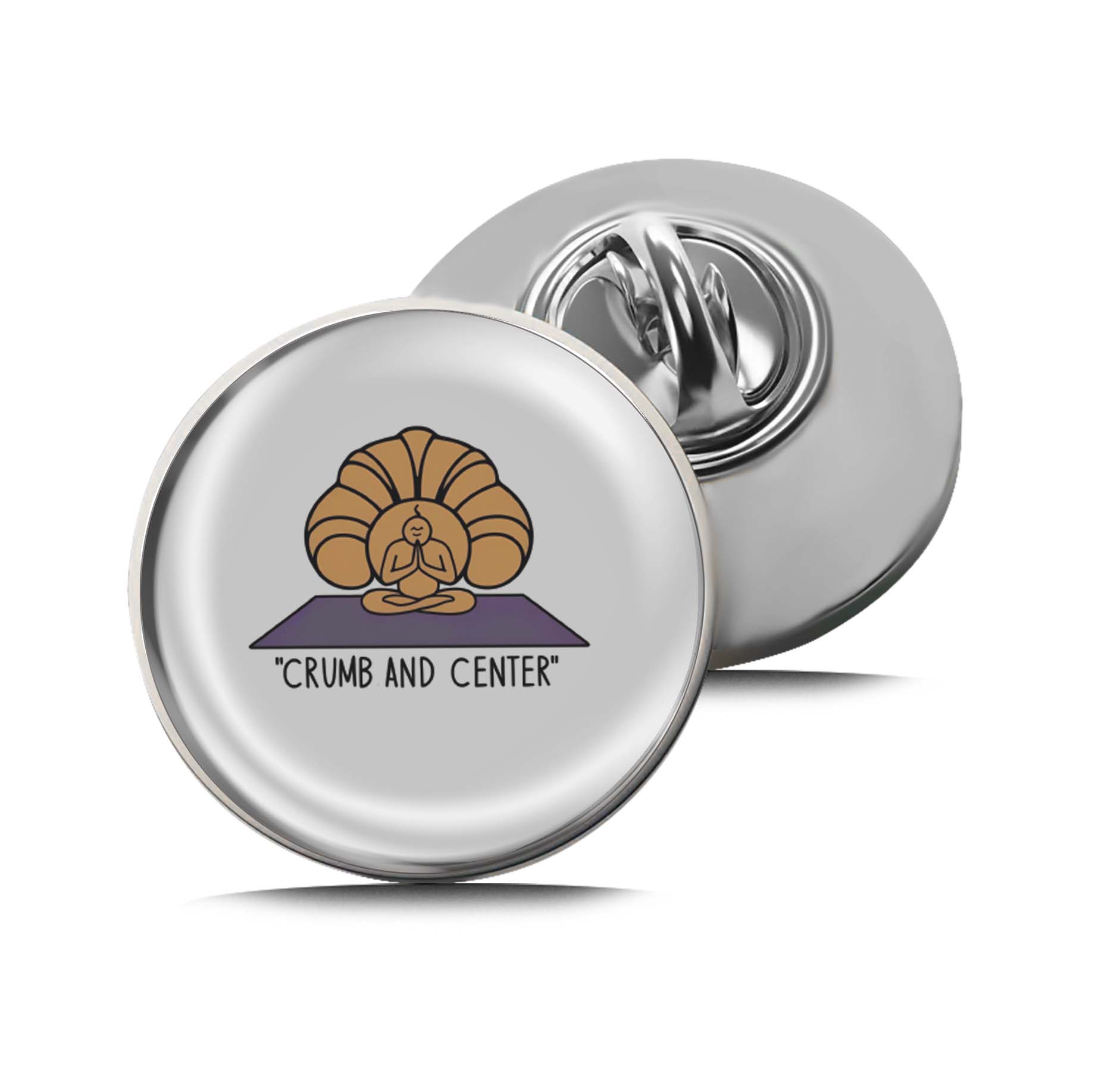 Crumb and Center Yoga Limited Edition Lapel Pin Exclusive Metal Brooch Badge Accessories For Backpack, Clothes, Hats | Cute Gifts and Collectibles