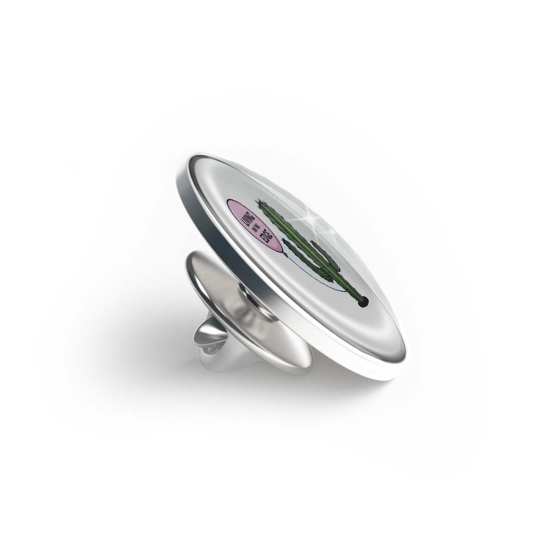 Living on the Edge Cactus Limited Edition Lapel Pin Exclusive Metal Brooch Badge Accessories For Backpack, Clothes, Hats | Cute Gifts and Collectibles