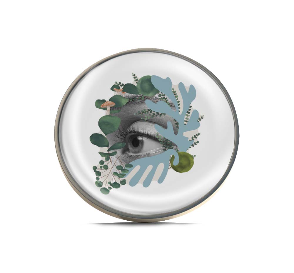 Sight sense and plants collage Limited Edition Lapel Pin Exclusive Metal Brooch Badge Accessories For Backpack, Clothes, Hats | Cute Gifts and Collectibles