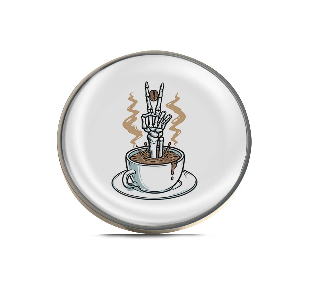 Make peace with coffee concept Limited Edition Lapel Pin Exclusive Metal Brooch Badge Accessories For Backpack, Clothes, Hats | Cute Gifts and Collectibles