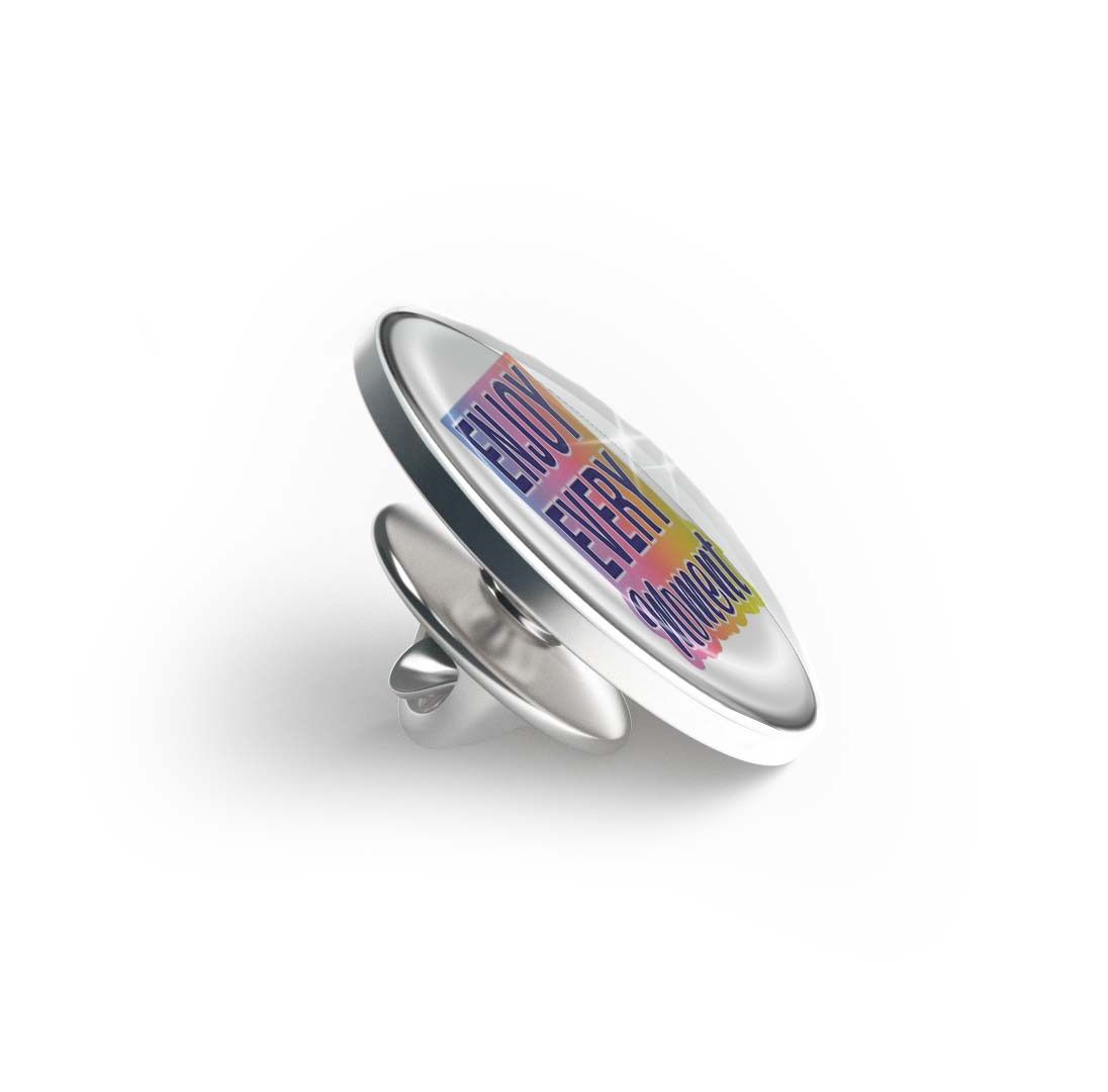 Enjoy Every Moment Limited Edition Lapel Pin Exclusive Metal Brooch Badge Accessories For Backpack, Clothes, Hats | Cute Gifts and Collectibles