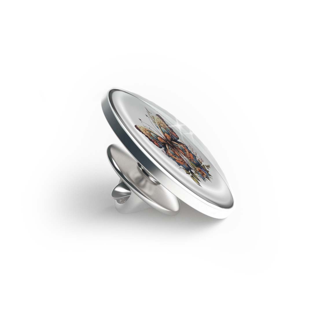 Butterfly On Flower Limited Edition Lapel Pin Exclusive Metal Brooch Badge Accessories For Backpack, Clothes, Hats | Cute Gifts and Collectibles