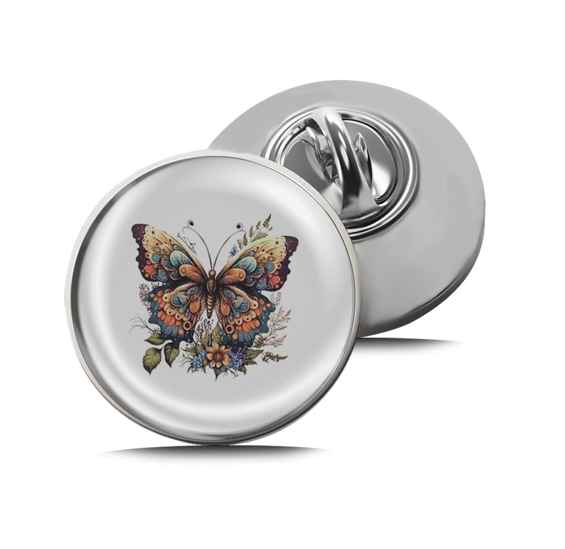 Butterfly On Flower Limited Edition Lapel Pin Exclusive Metal Brooch Badge Accessories For Backpack, Clothes, Hats | Cute Gifts and Collectibles