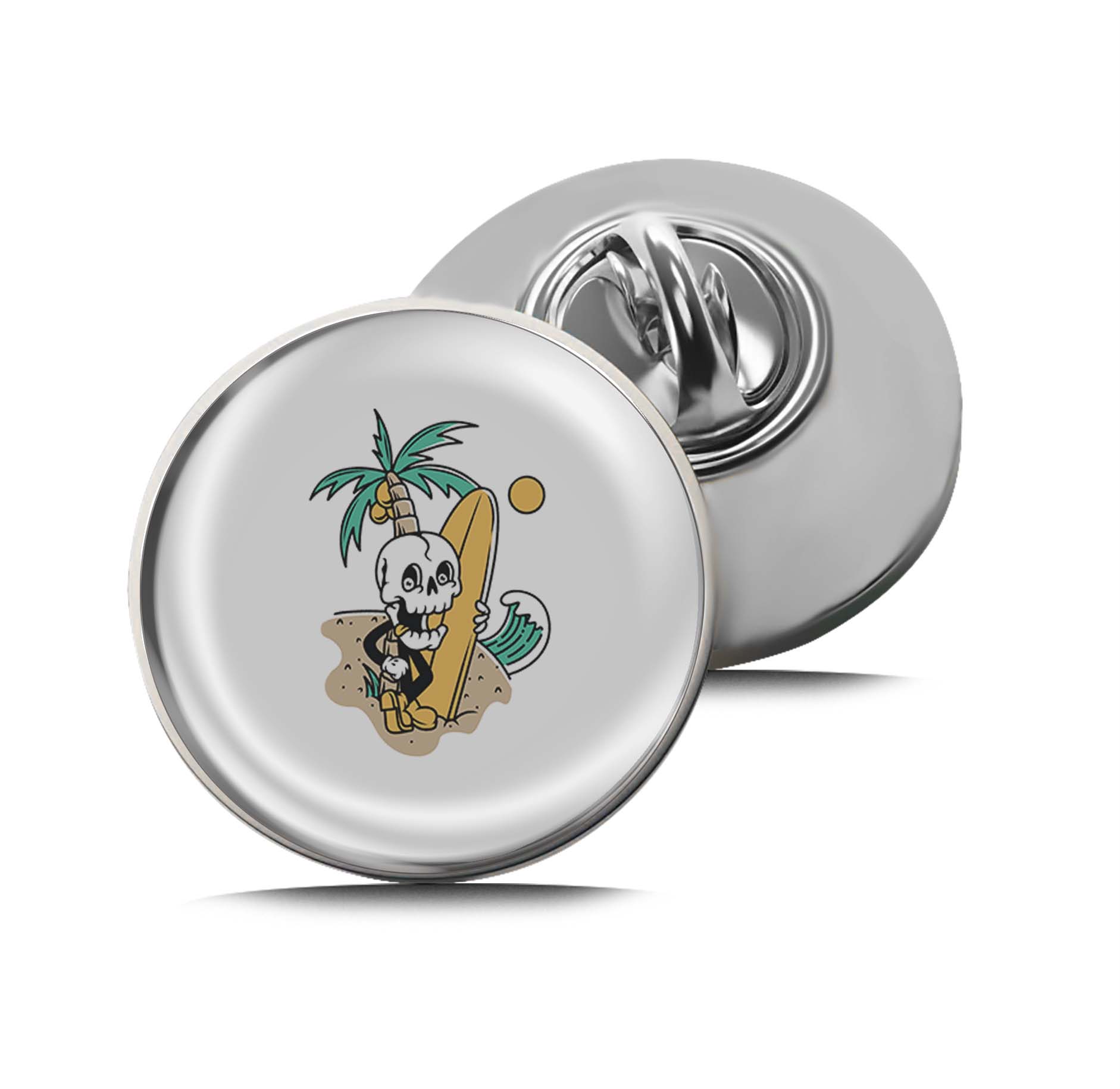 Skull Ready To Surf Limited Edition Lapel Pin Exclusive Metal Brooch Badge Accessories For Backpack, Clothes, Hats | Cute Gifts and Collectibles