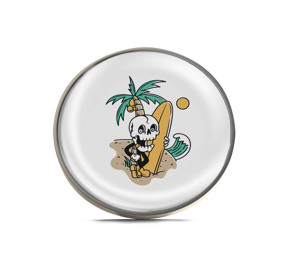 Skull Ready To Surf Limited Edition Lapel Pin Exclusive Metal Brooch Badge Accessories For Backpack, Clothes, Hats | Cute Gifts and Collectibles