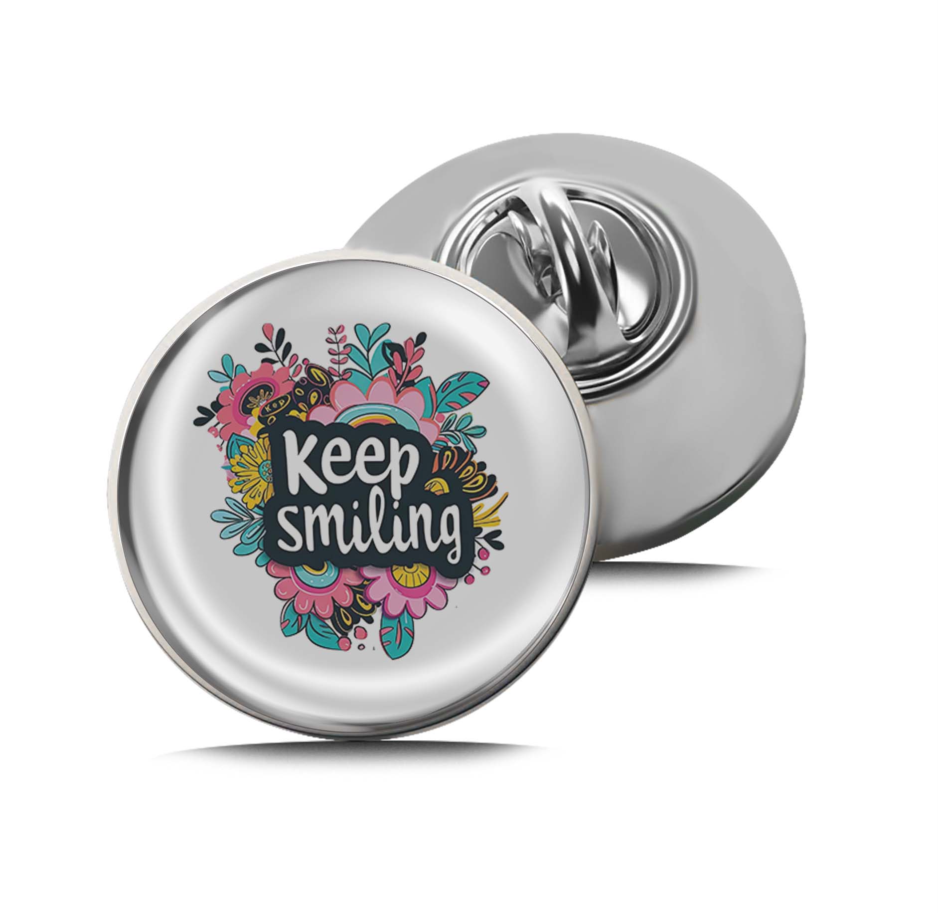 Keep Smiling Limited Edition Lapel Pin Exclusive Metal Brooch Badge Accessories For Backpack, Clothes, Hats | Cute Gifts and Collectibles