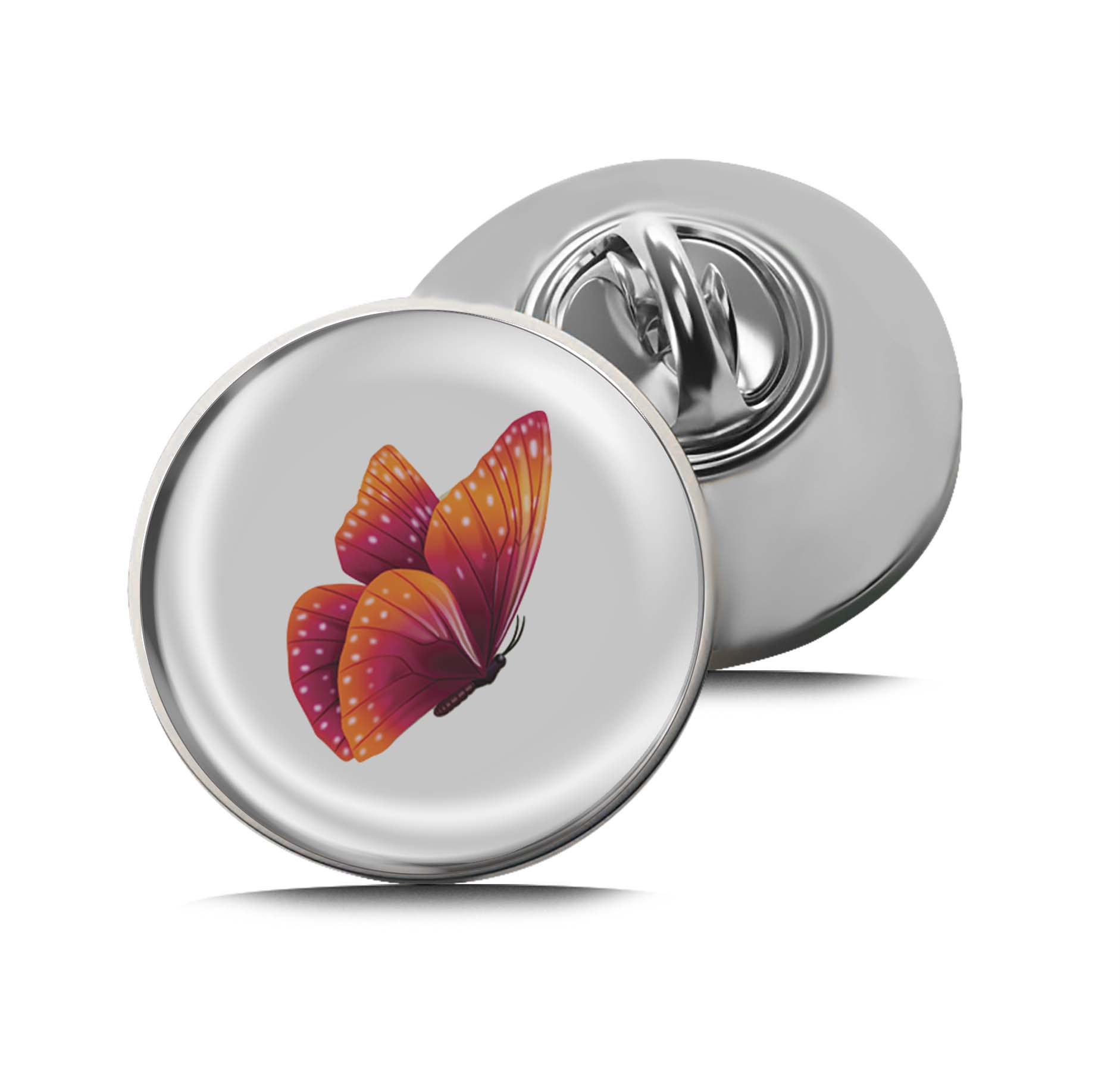 Orange Butterfly Limited Edition Lapel Pin Exclusive Metal Brooch Badge Accessories For Backpack, Clothes, Hats | Cute Gifts and Collectibles