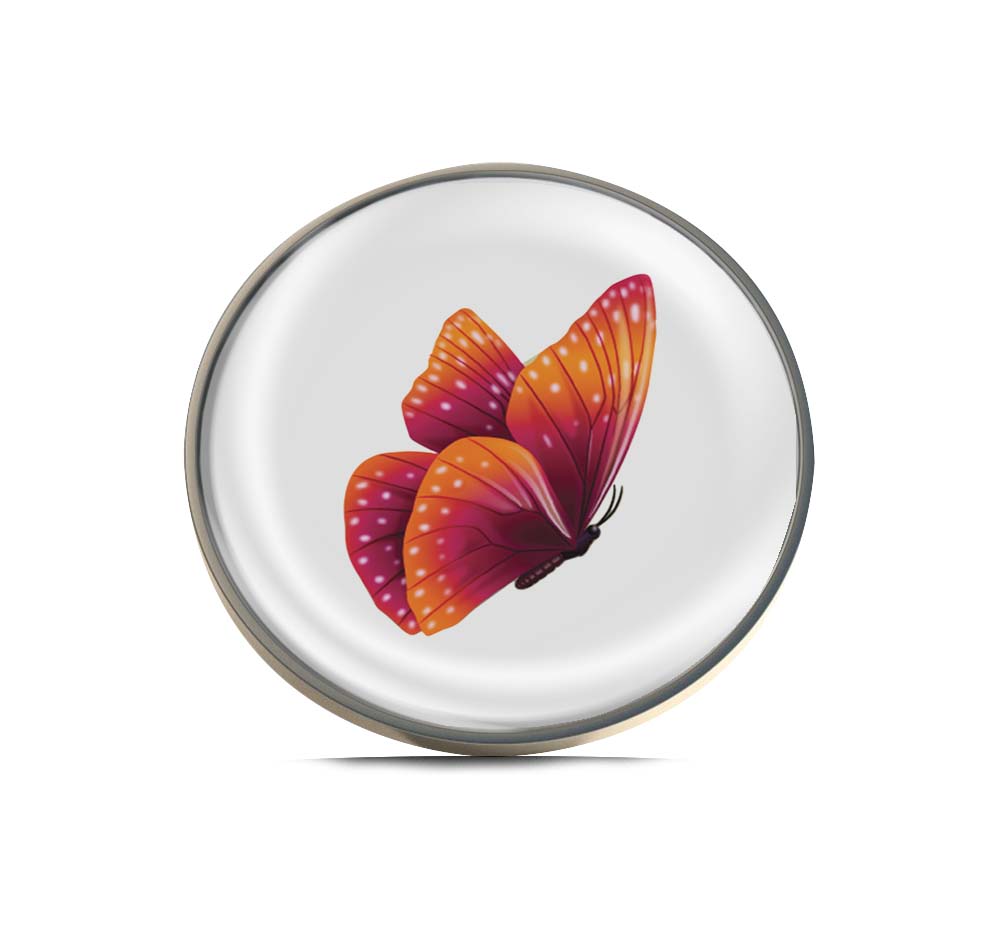 Orange Butterfly Limited Edition Lapel Pin Exclusive Metal Brooch Badge Accessories For Backpack, Clothes, Hats | Cute Gifts and Collectibles